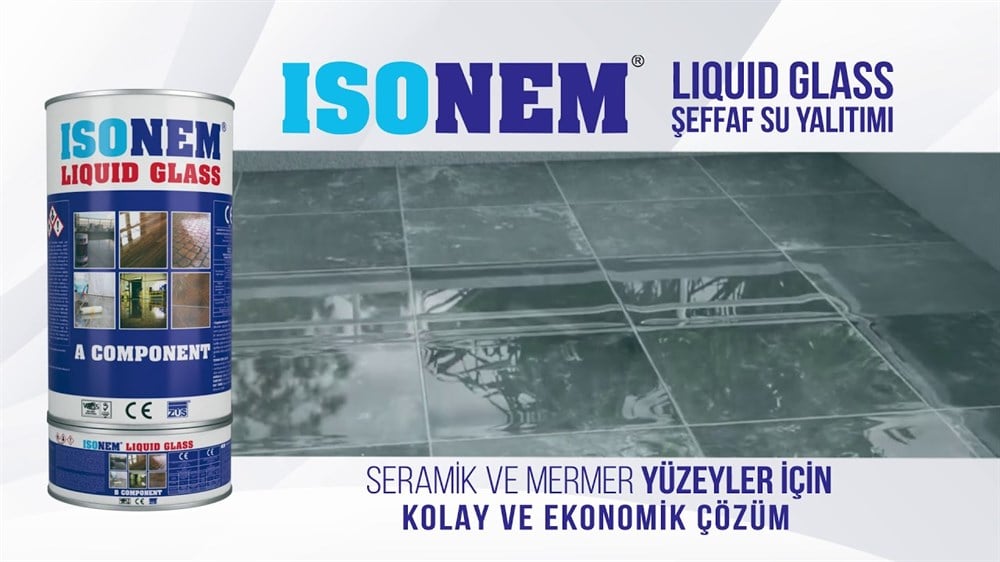 İSONEM LİQUİD GLASS SIVI CAM ZEMİN SU YALITIMI 2KG