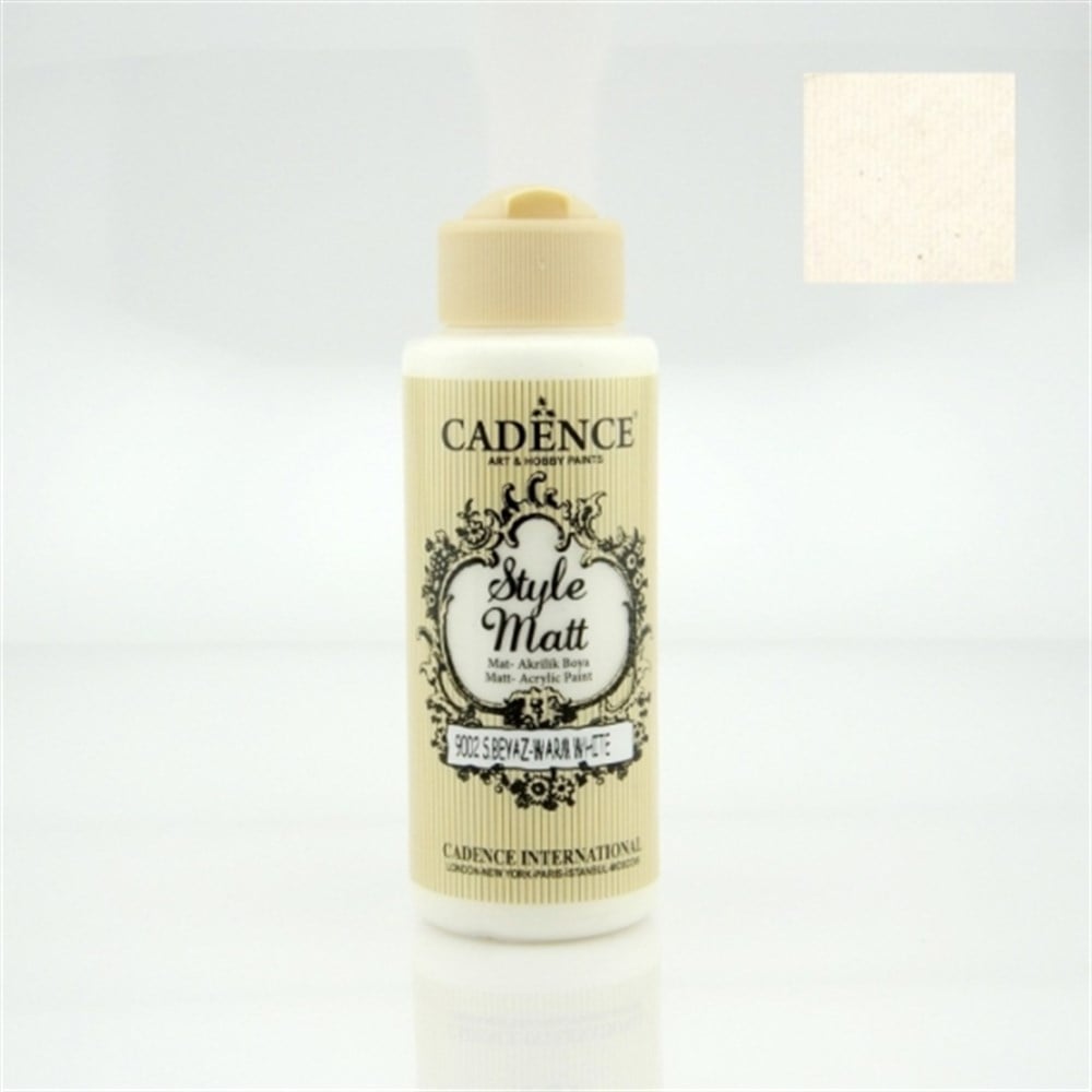 S9002 Sıcak Beyaz Stylee Matt Mat Akrilik Boya120  ml