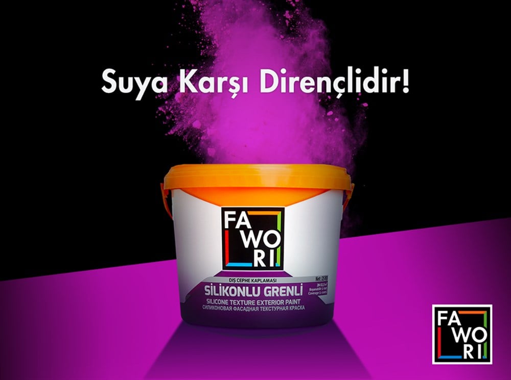 FAWORİ SİLİKONLU GRENLİ DIŞ CEPHE BOYASI 25 KG