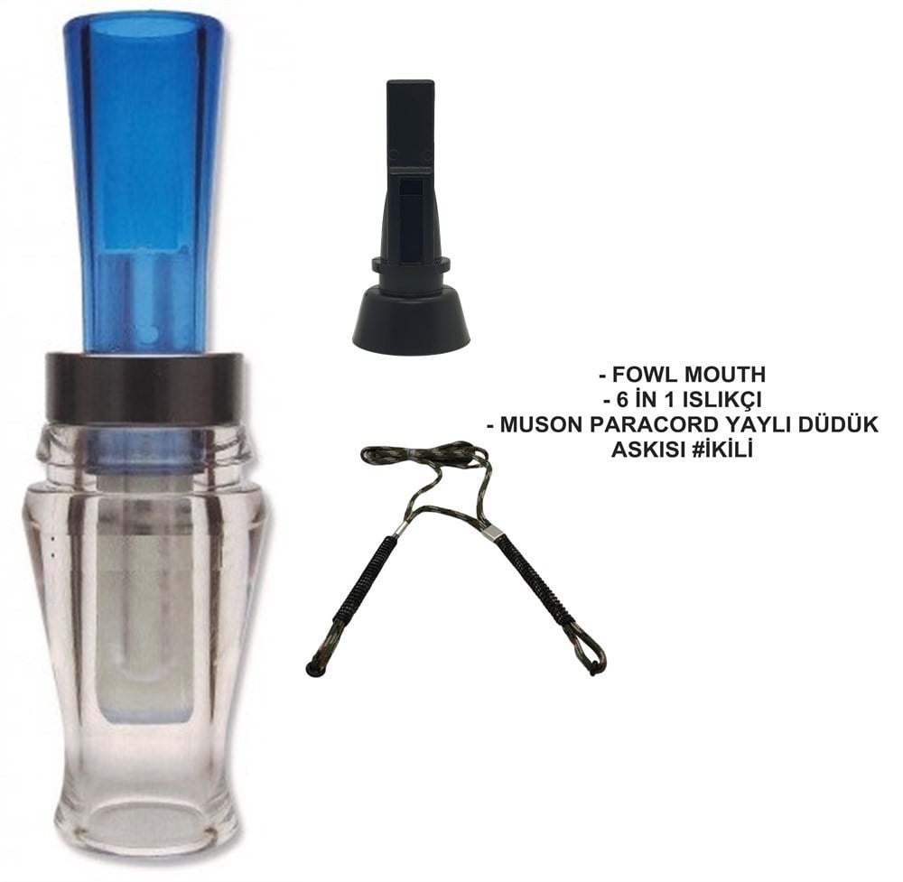 Buck Gardner Fowl Mouth Yaylı Askılı Düdük Seti