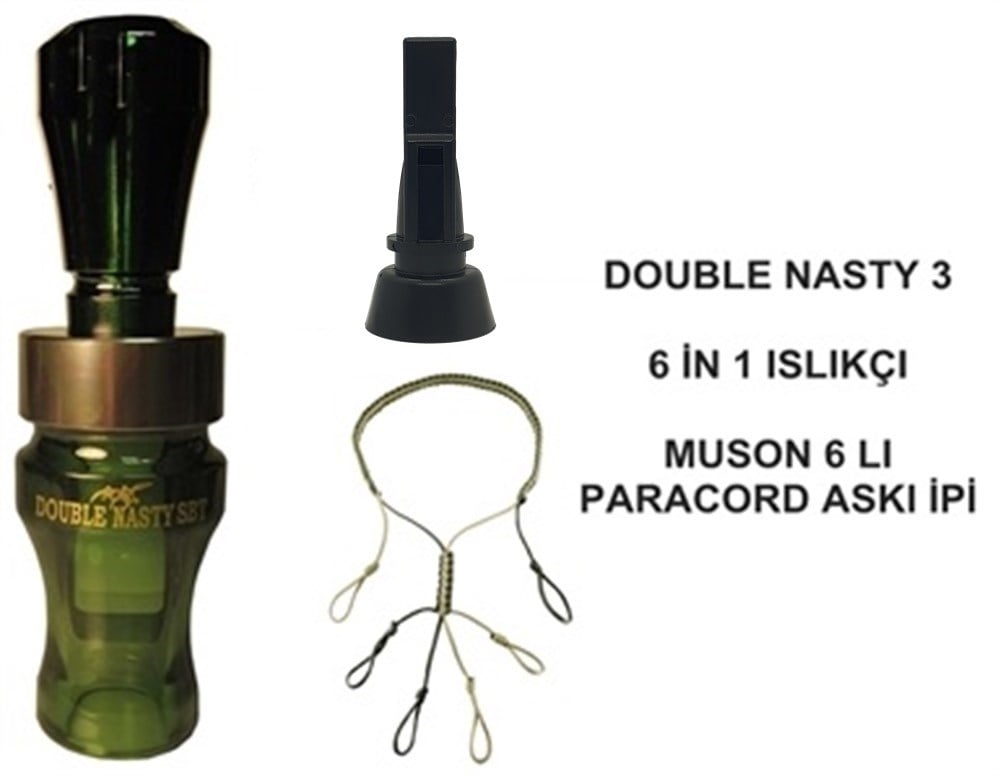 Buck Gardner Ördek Çağrı Düdüğü Seti 5 # All Camo Green