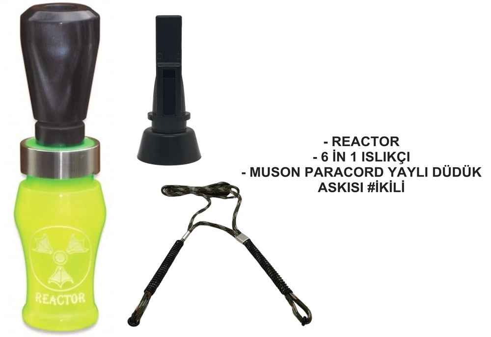 Buck Gardner Reactor Yaylı Askılı Düdük Seti 1#Green P.