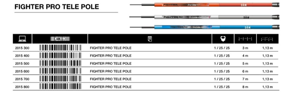 DAM 5,00 M FİGHTER PRO TELE POLE GÖL KAMIŞI