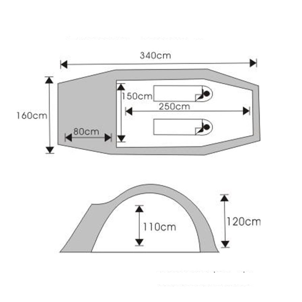 EVOLİTE DAKOTA 2 KİŞİLİK 4 MEVSİM ÇADIR