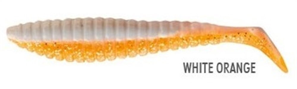 K-DON S10 FATTY SHAD SİLİKON YEM WHİTE ORANGE 10,5 CM