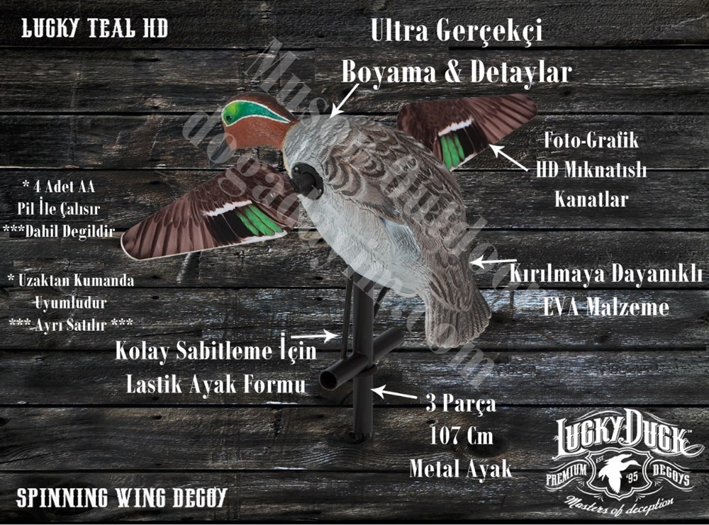 LUCKY DUCK LUCKY TEAL HD MOTORLU KANATLI ÖRDEK MÜHRESİ