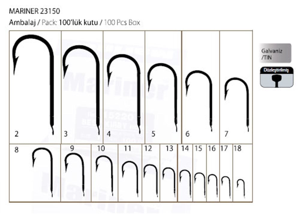 MARİNER 23150 NİKEL OLTA İĞNESİ  NO:15