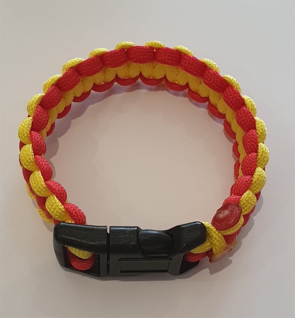 MUSON PARACORD TARAFTAR BİLEKLİK #SARI KIRMIZI