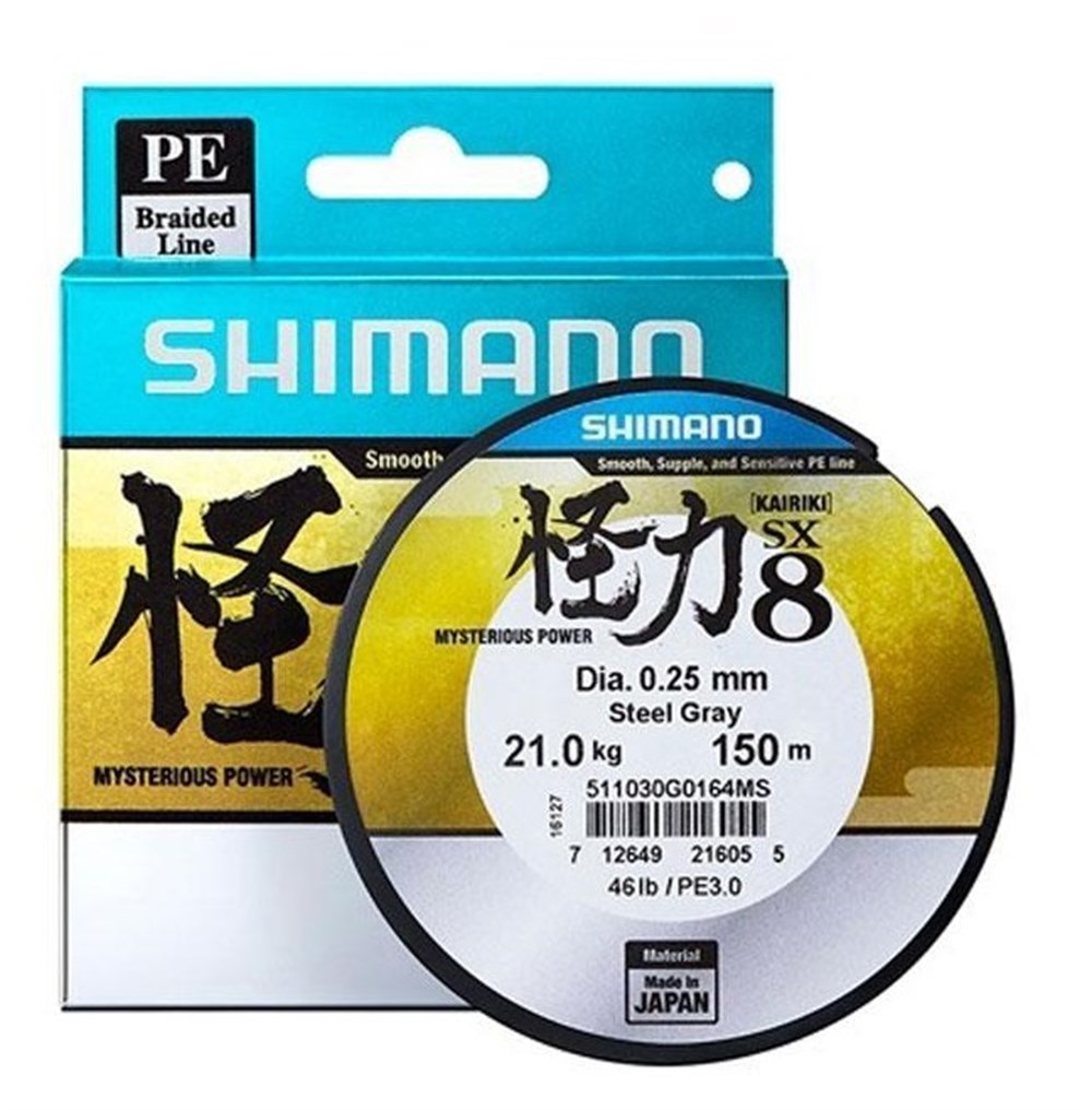 SHİMANO KAİRİKİ SX8 150 MT STEEL GRAY ÖRGÜ MİSİNA # 0,15 MM