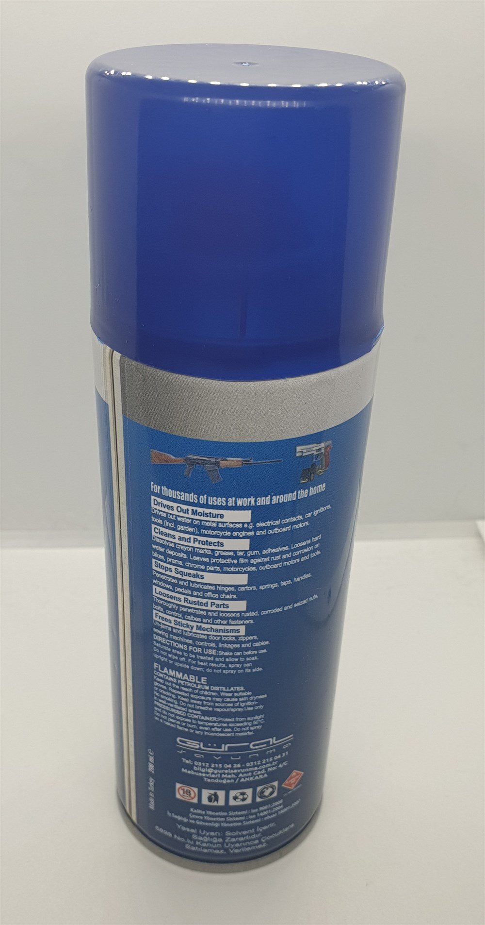 TECH TİNTORE SPREY SİLAH YAĞI - TEMİZLEME VE KORUMA BİR ARADA