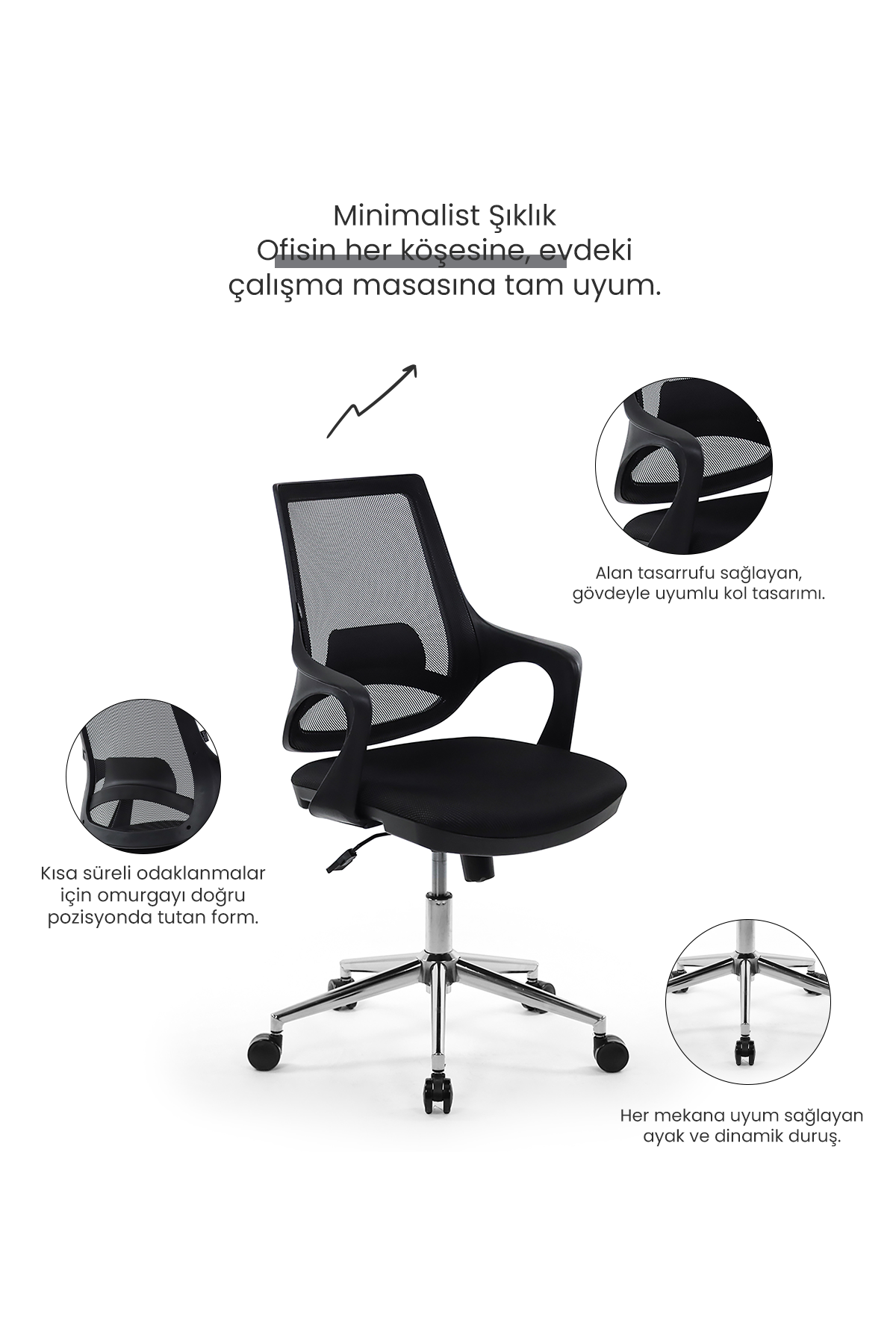 Çalışma Sandalyesi | Skagen Ofis Sandalyesi | Bilgisayar KoltuğuSeduna Skagen Çalışma Koltuğu | Ofis Sandalyesi | Metal Ayaklı