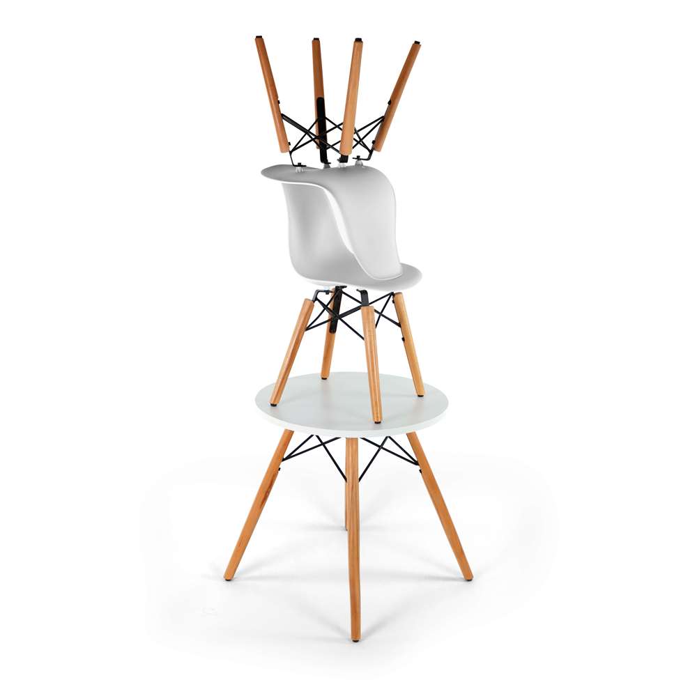 Seduna Eames Child Sandalye 2 Adet | Natural Ahşap Ayaklı