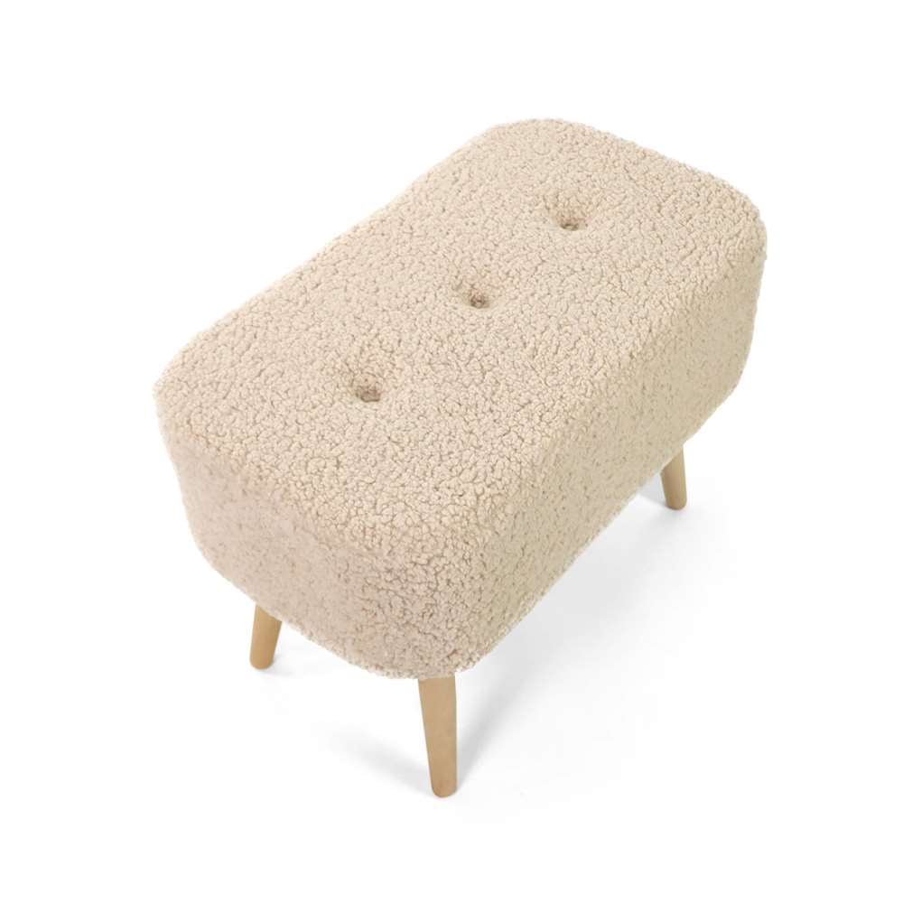 Seduna Miami Puf | Ahşap Ayaklı | Teddy Kumaş Puf Bench