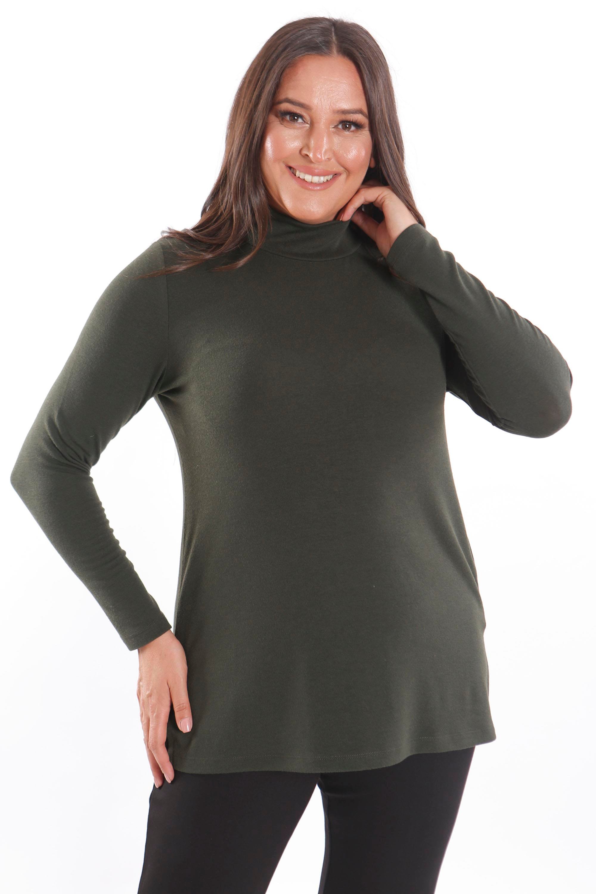 Basıc Yarım Balıkçı Haki Bluz