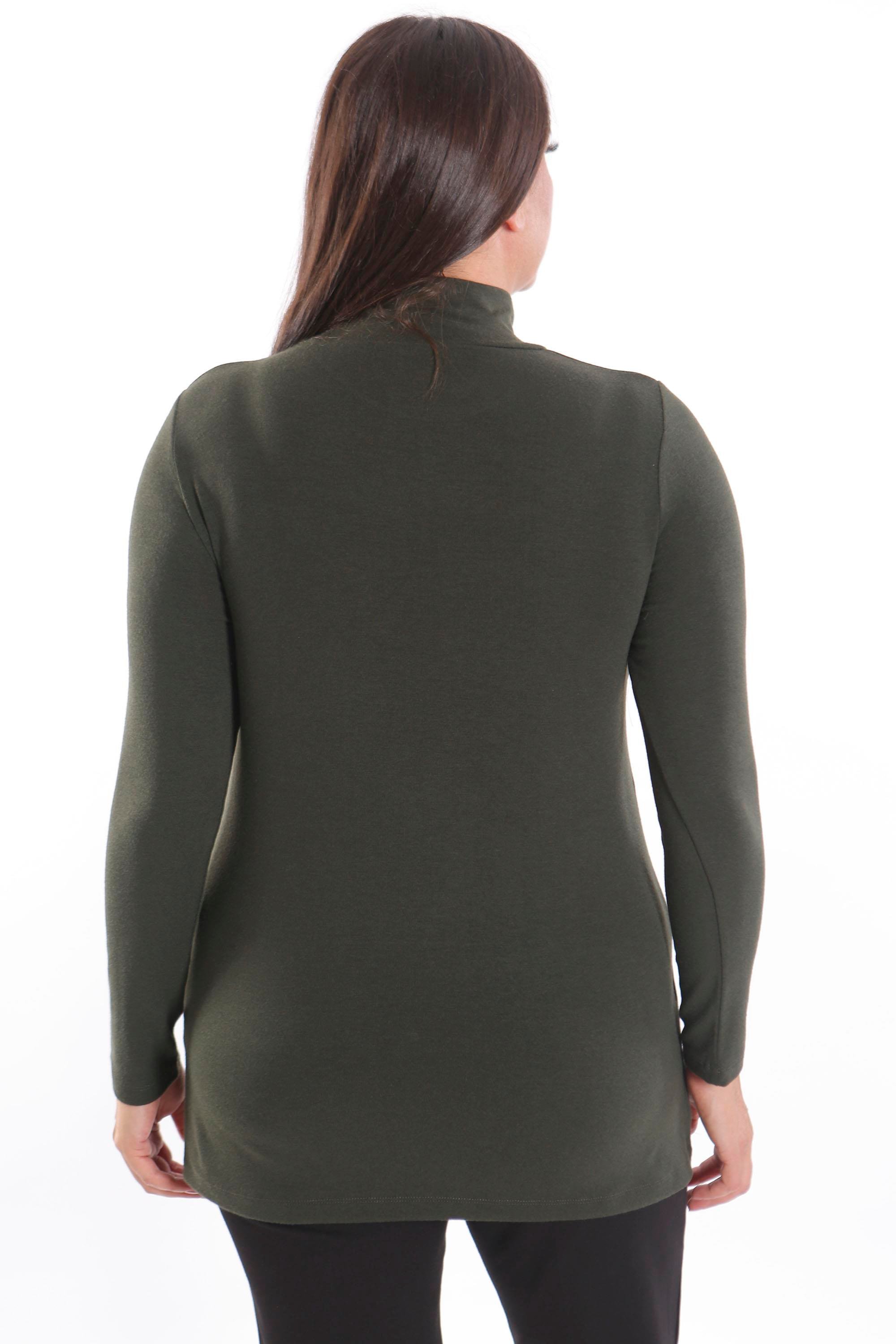 Basıc Yarım Balıkçı Haki Bluz