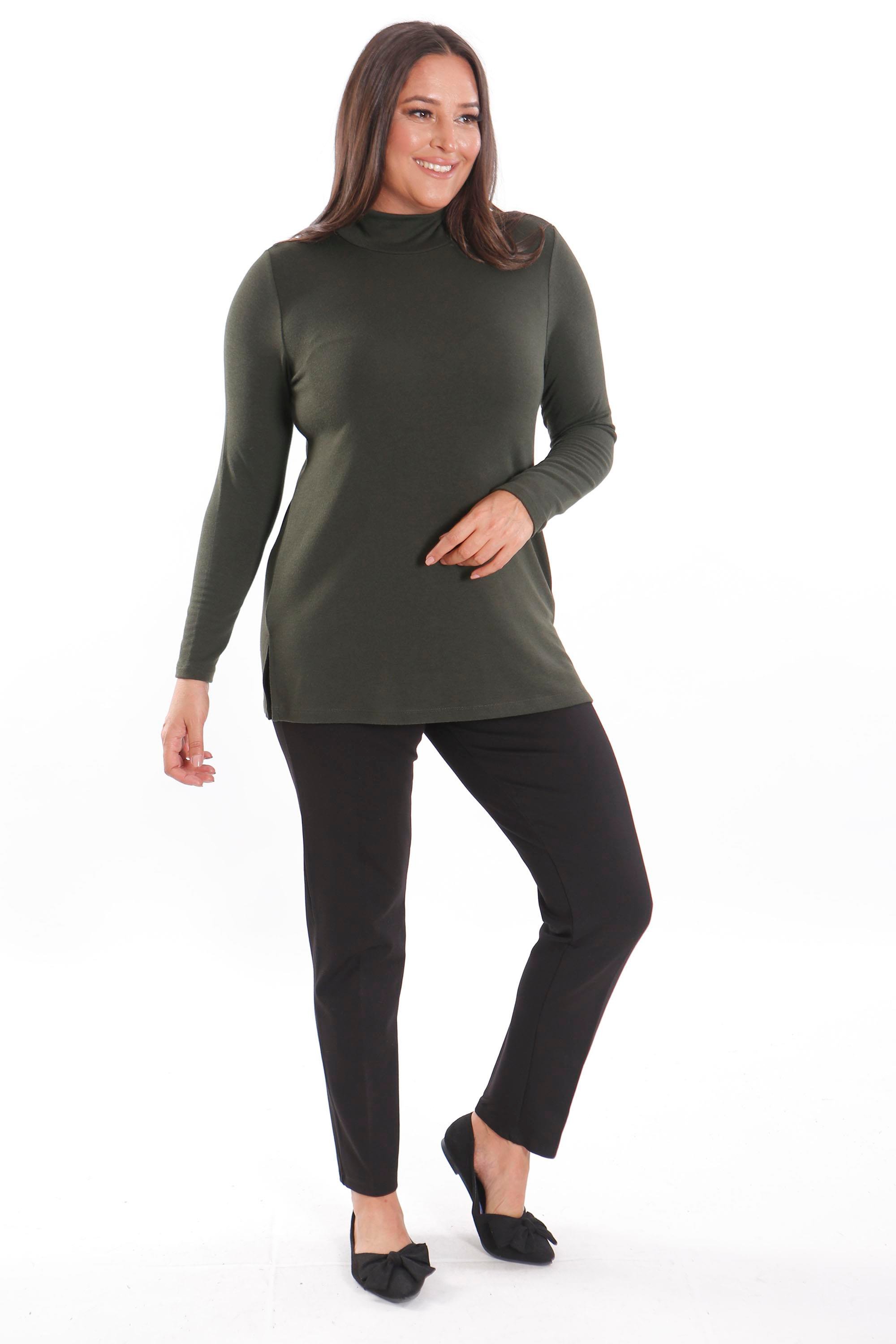 Basıc Yarım Balıkçı Haki Bluz