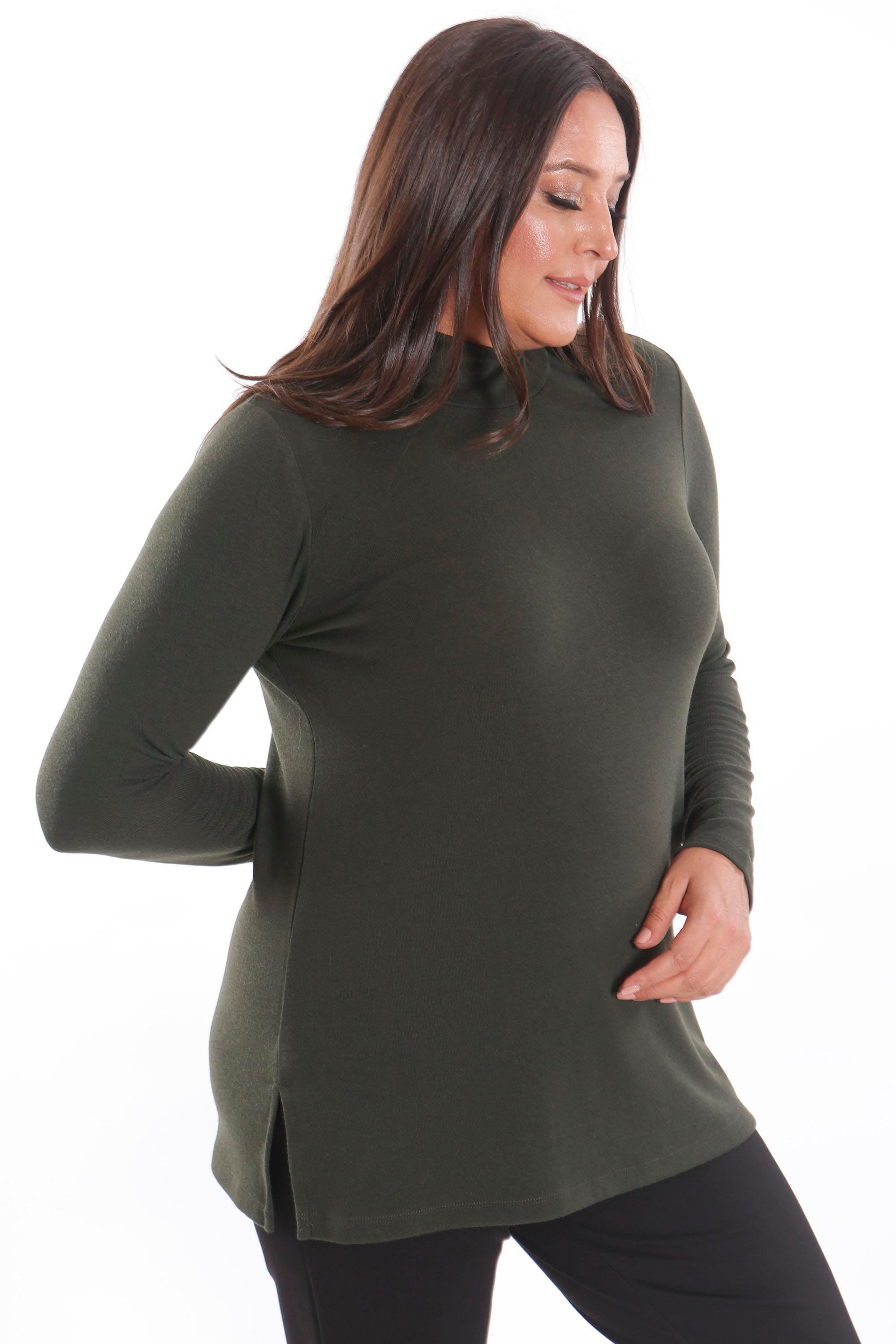 Basıc Yarım Balıkçı Haki Bluz