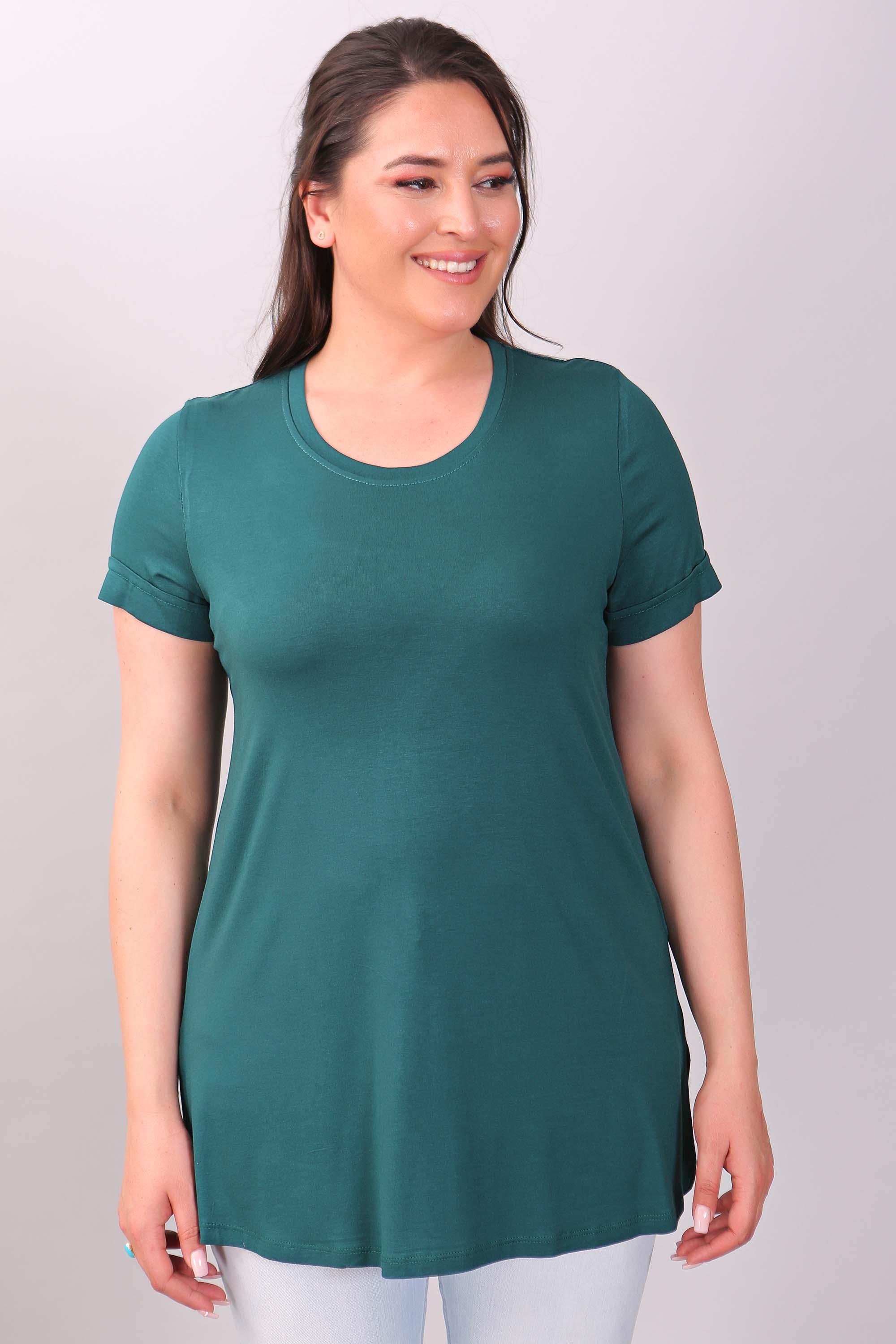 Bisiklet Yakalı Basic Yeşil Bluz