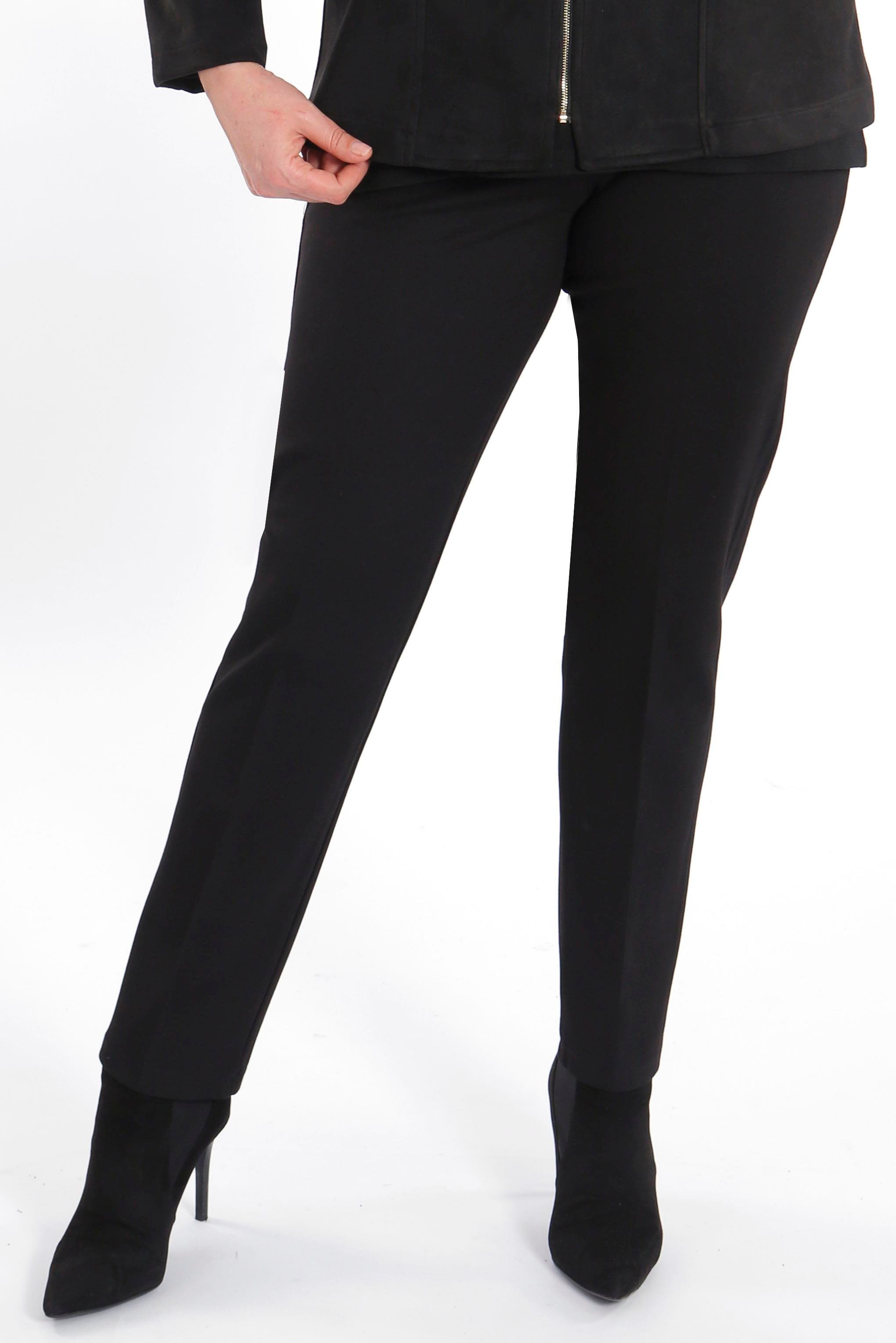 Büyük Beden Beli Lastikli Dar Paça Siyah Pantolon