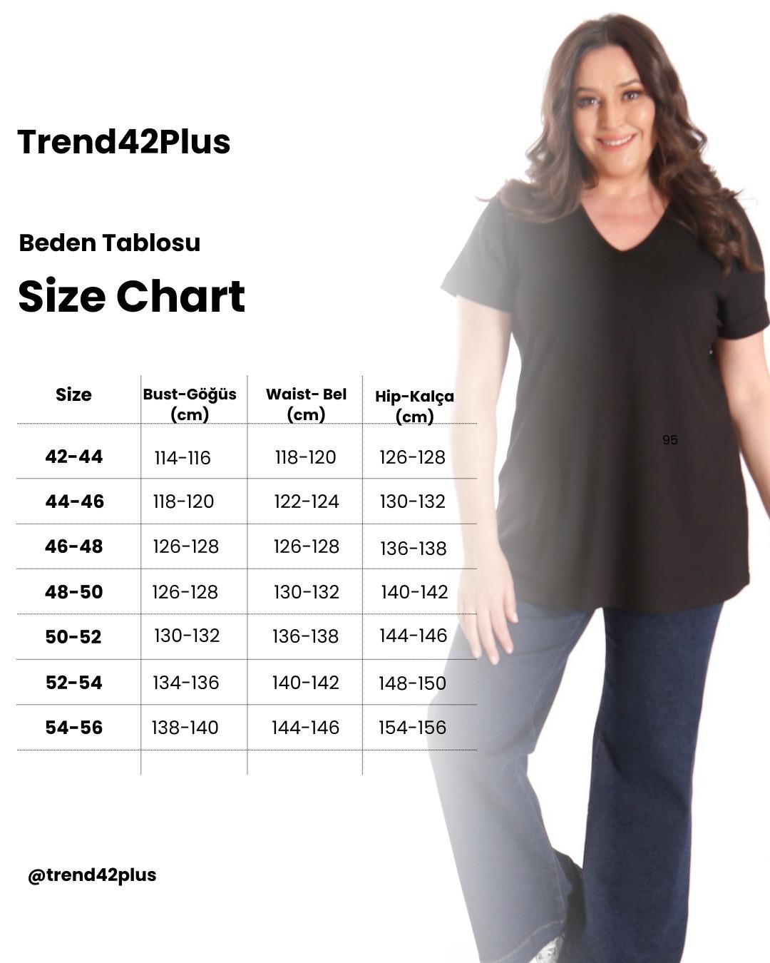 Büyük Beden Kadın V Yakalı Yırtmaçlı Basic Vizon Bluz (T-Shirt)