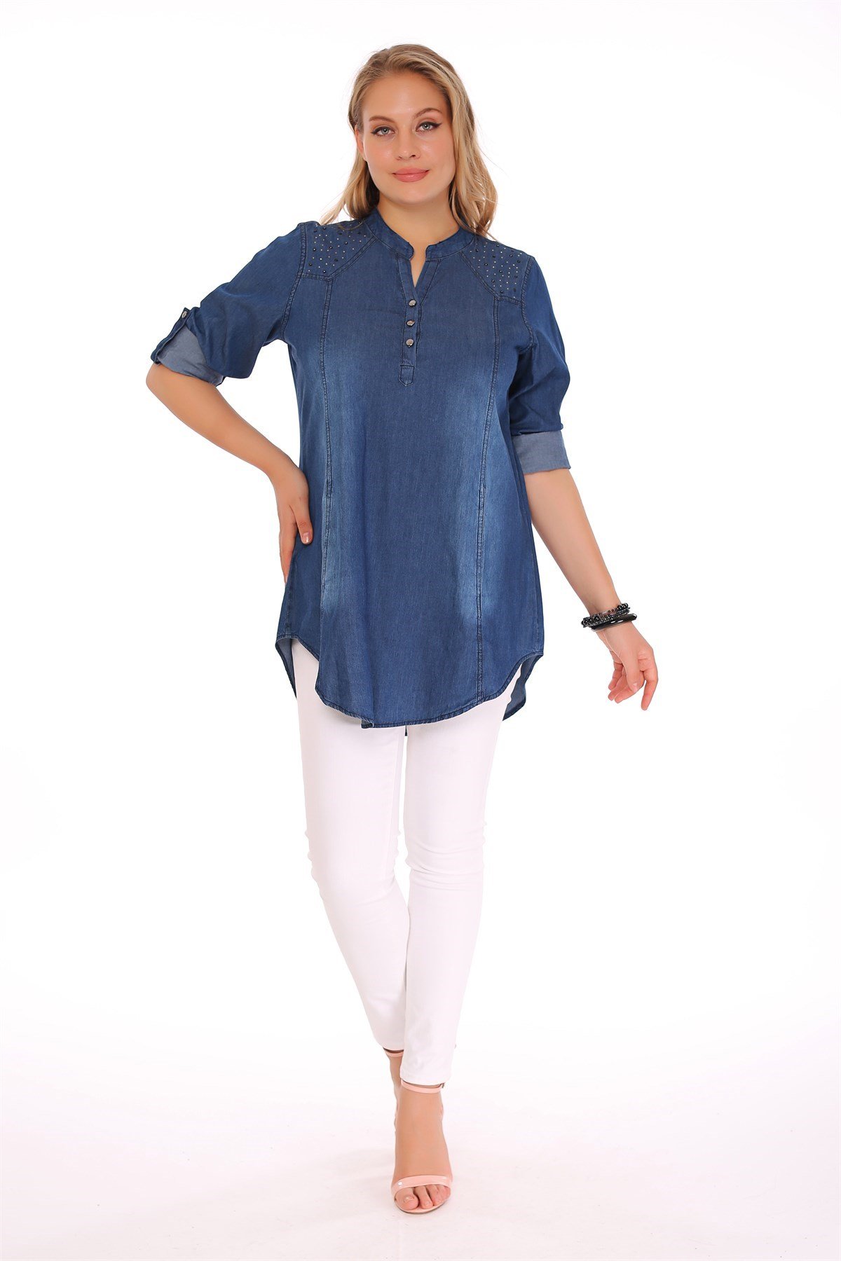 Lacivert Kot Tunik