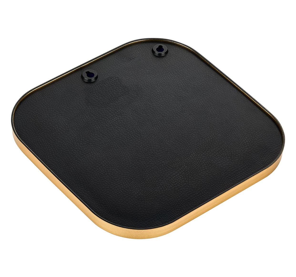 Metpoint Kare Aynalı Gold 24x24 İkramlık Kahve ve Çay Sunum Tepsisi (Çok Amaçlı)