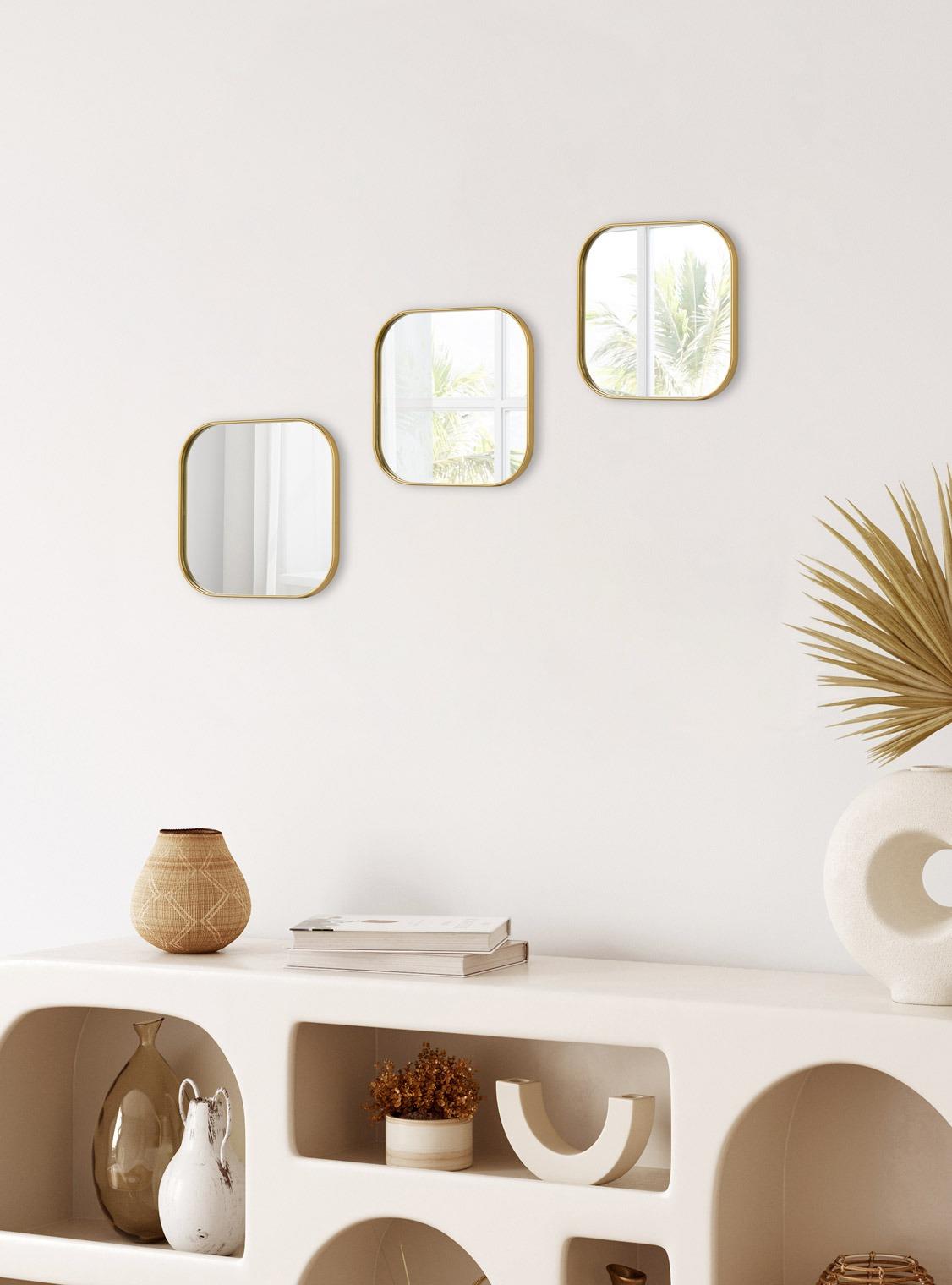 Metpoint Kare Aynalı Gold 24x24 İkramlık Kahve ve Çay Sunum Tepsisi (Çok Amaçlı)