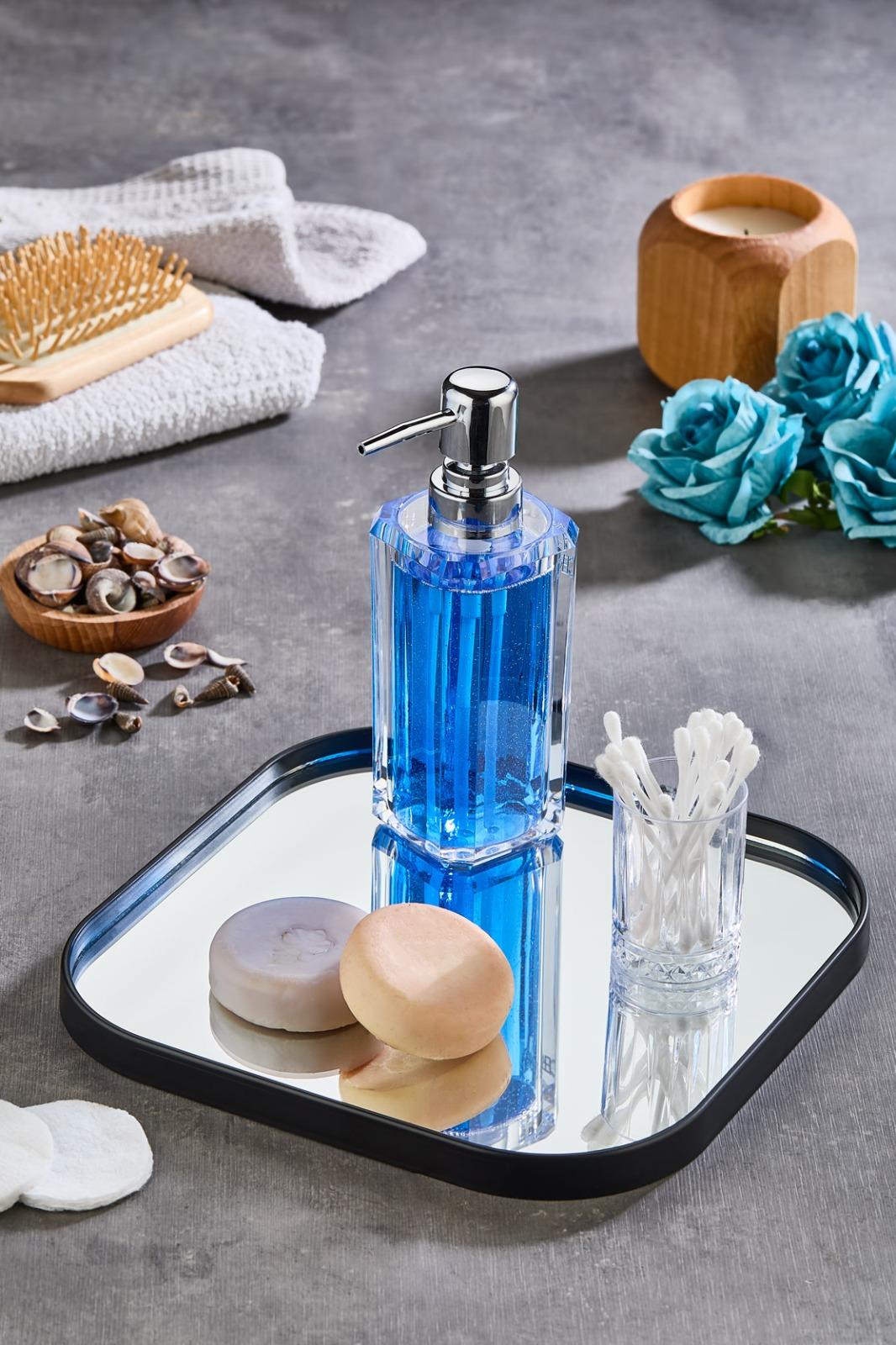 Metpoint Kare Aynalı Siyah 24x24 İkramlık Kahve ve Çay Sunum Tepsisi (Çok Amaçlı)