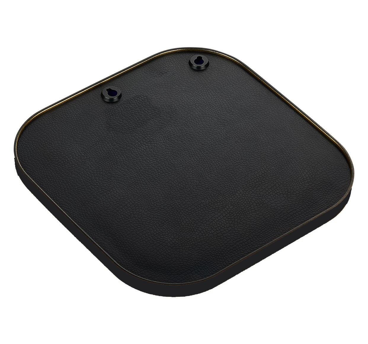 Metpoint Kare Aynalı Siyah 24x24 İkramlık Kahve ve Çay Sunum Tepsisi (Çok Amaçlı)