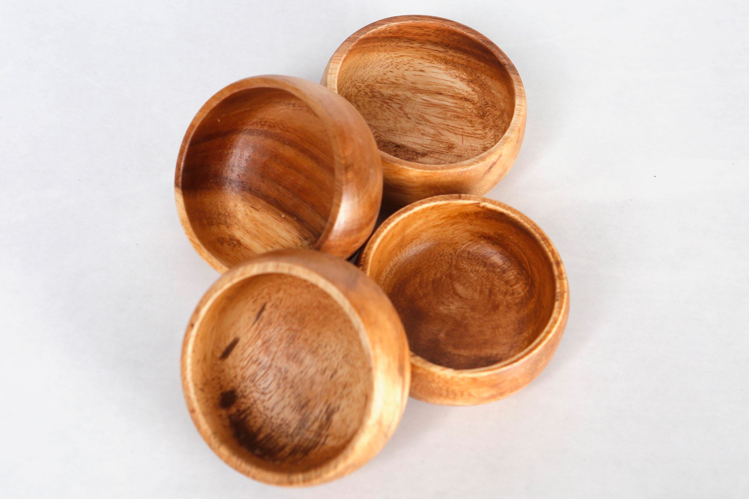 Metpoint Natura  4'Lü Akasya Yuvarlak Mini Sosluk Çerezlik