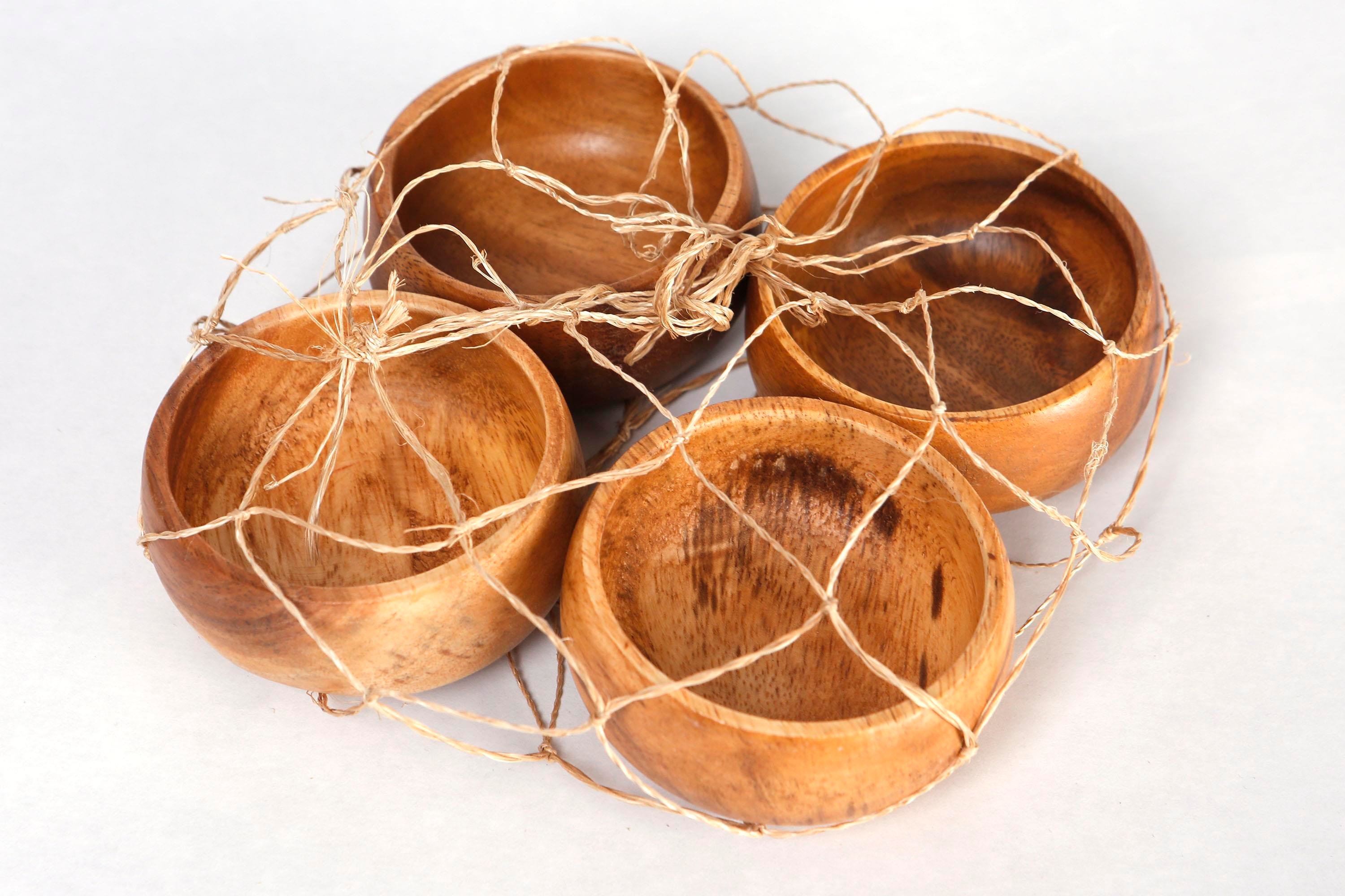 Metpoint Natura  4'Lü Akasya Yuvarlak Mini Sosluk Çerezlik