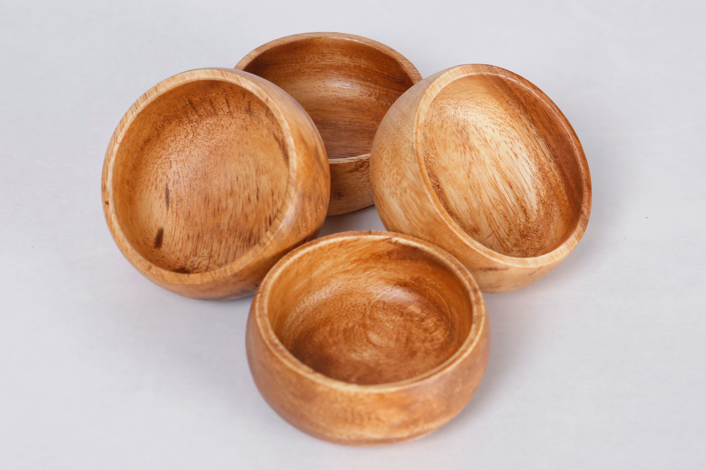 Metpoint Natura  4'Lü Akasya Yuvarlak Mini Sosluk Çerezlik