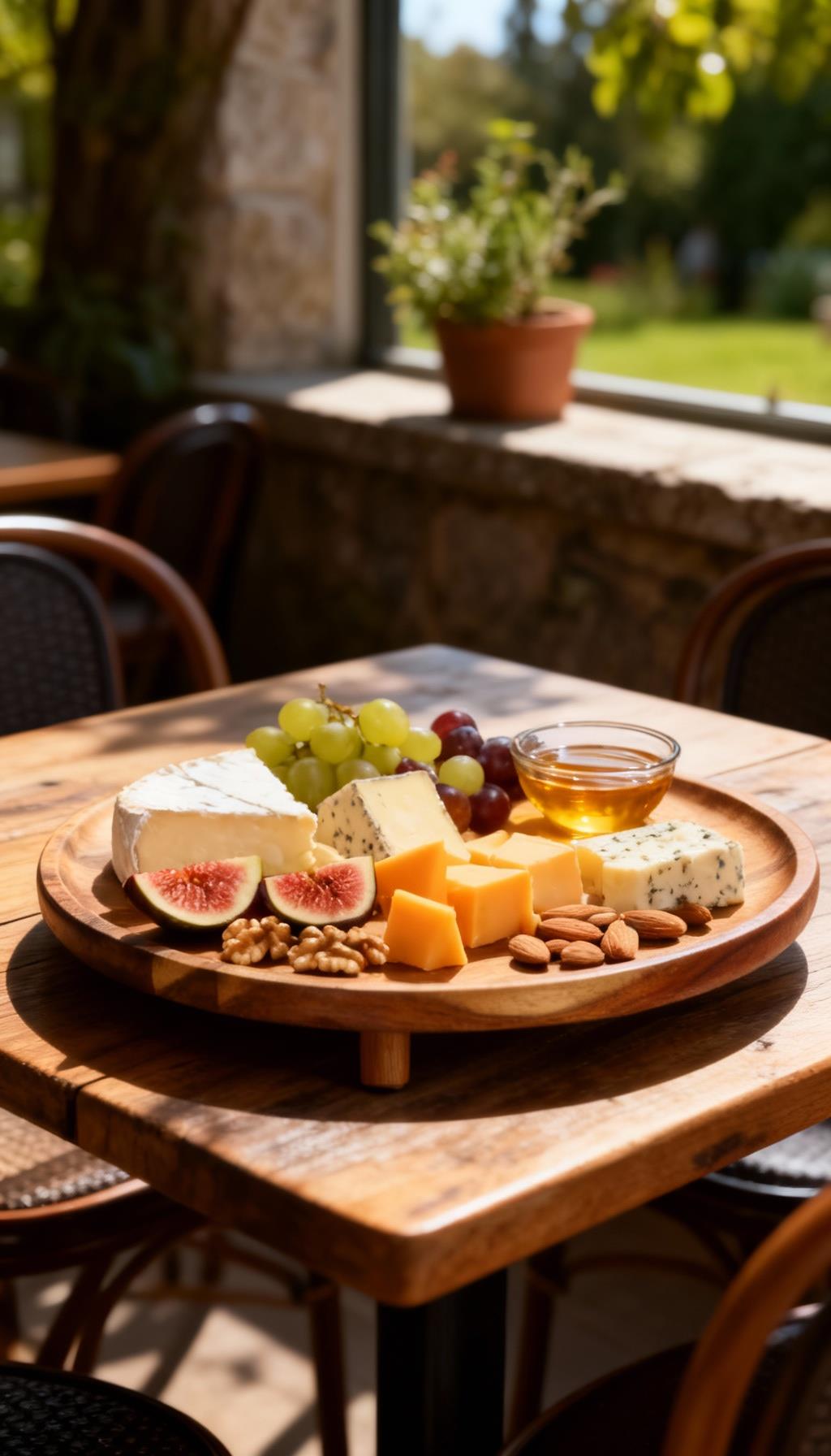 Metpoint Natura Akasya Ayaklı Yuvarlak Büyük Sunum Tabağı 32x6 cm