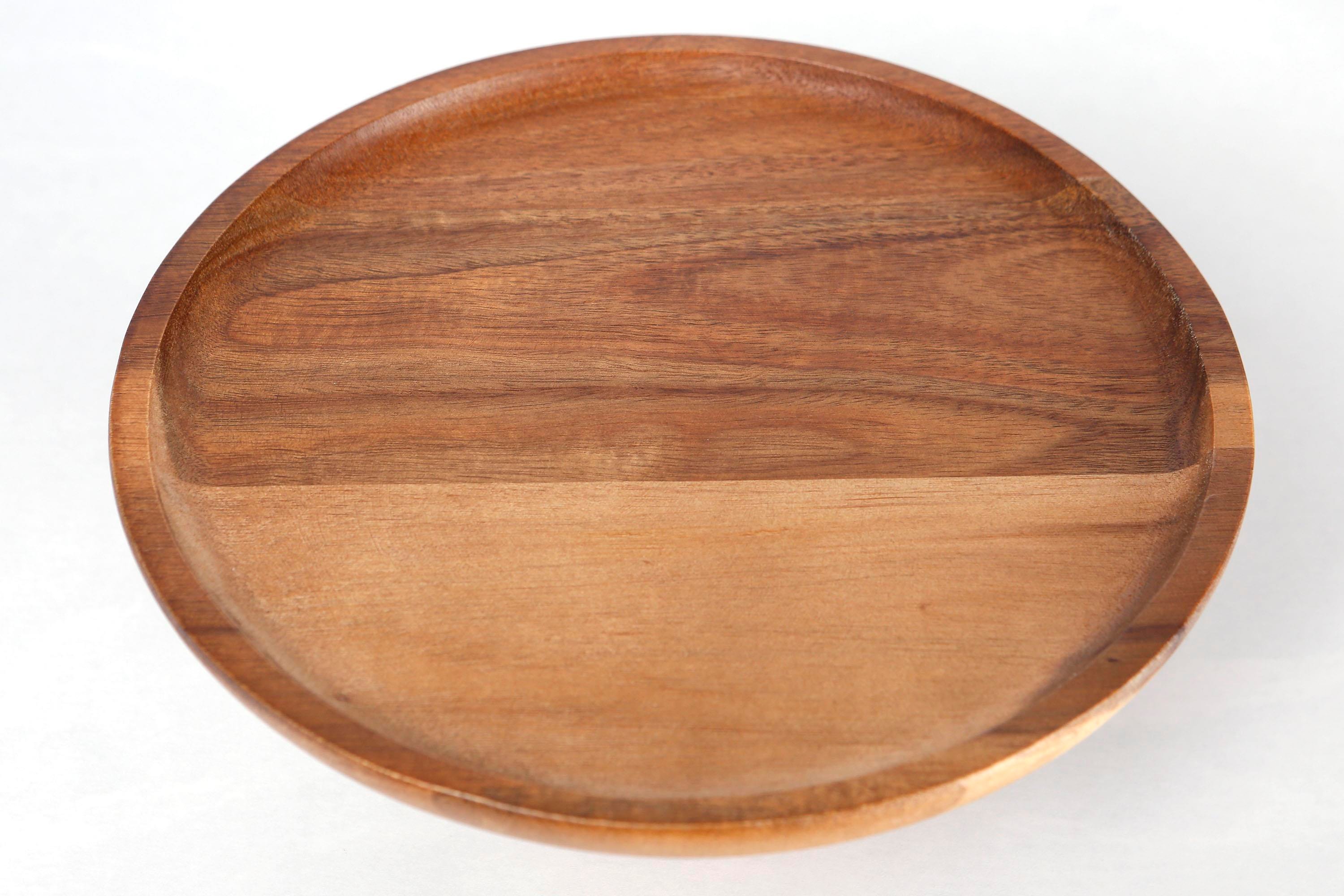 Metpoint Natura Akasya Ayaklı Yuvarlak Büyük Sunum Tabağı 25x11 cm