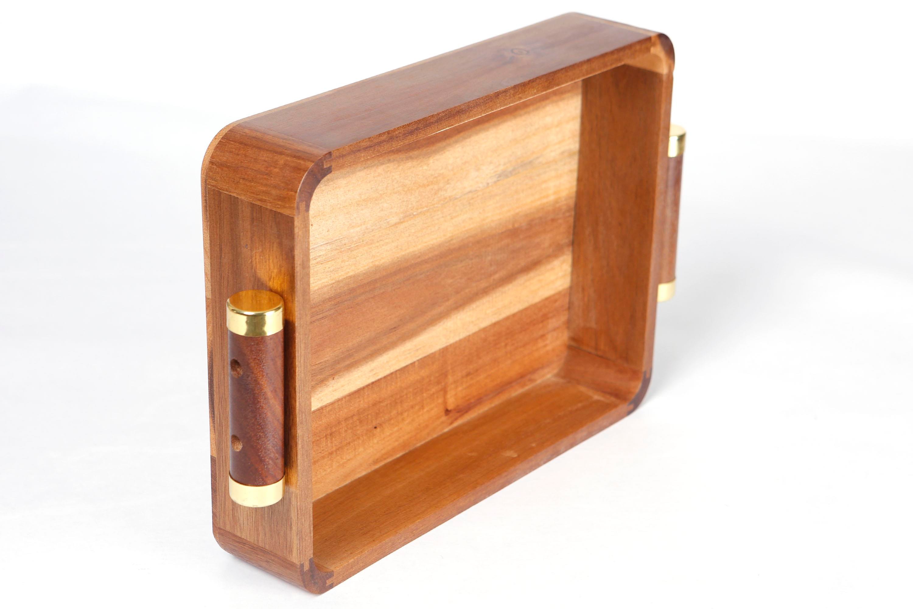 Metpoint Natura  Akasya Gold Küçük Boy Tepsi