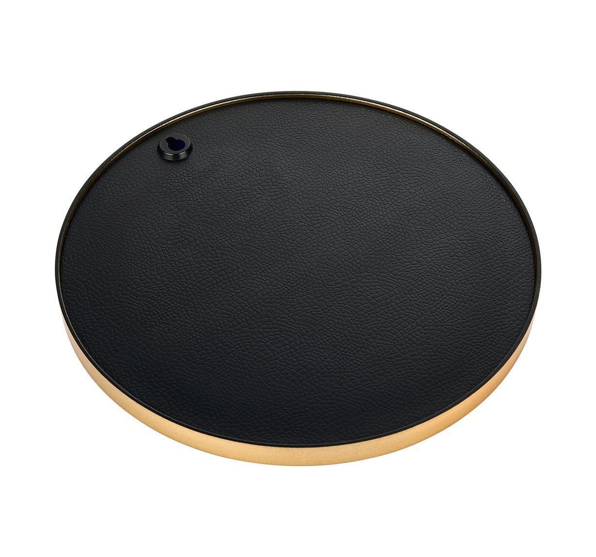 Metpoint Yuvarlak Aynalı Gold 24x24 İkramlık Kahve ve Çay Sunum Tepsisi (Çok Amaçlı)