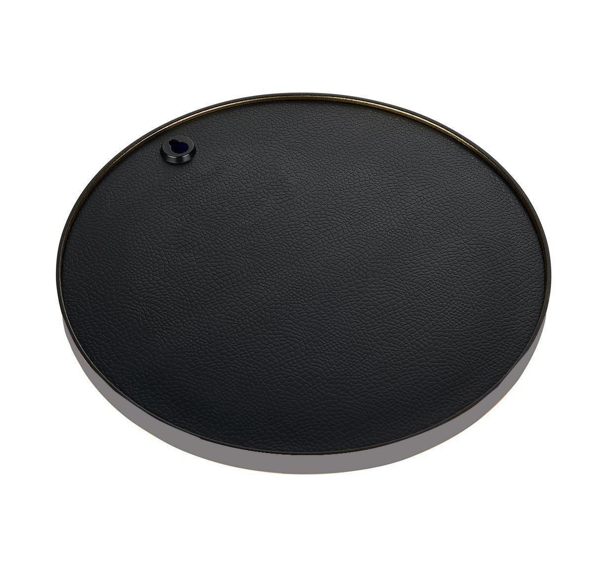 Metpoint Yuvarlak Aynalı Gümüş 24x24 İkramlık Kahve ve Çay Sunum Tepsisi (Çok Amaçlı)