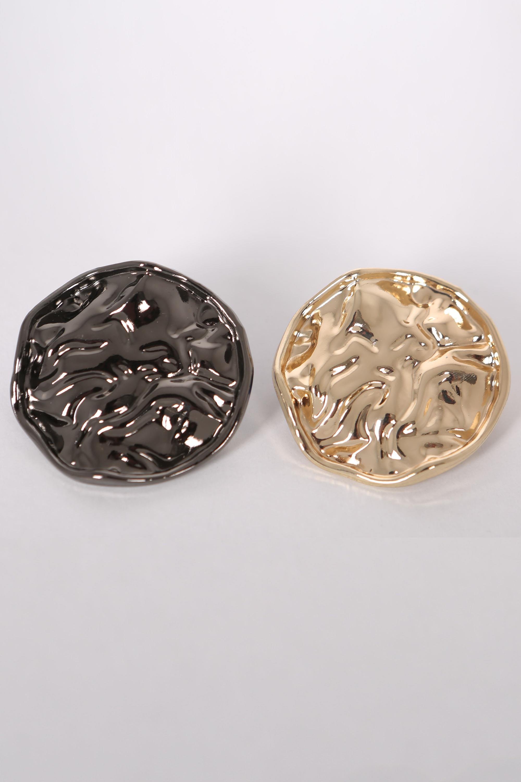 Trend42plus Black Nikel Buruşuk Kıvrımlı Tasarım Broş