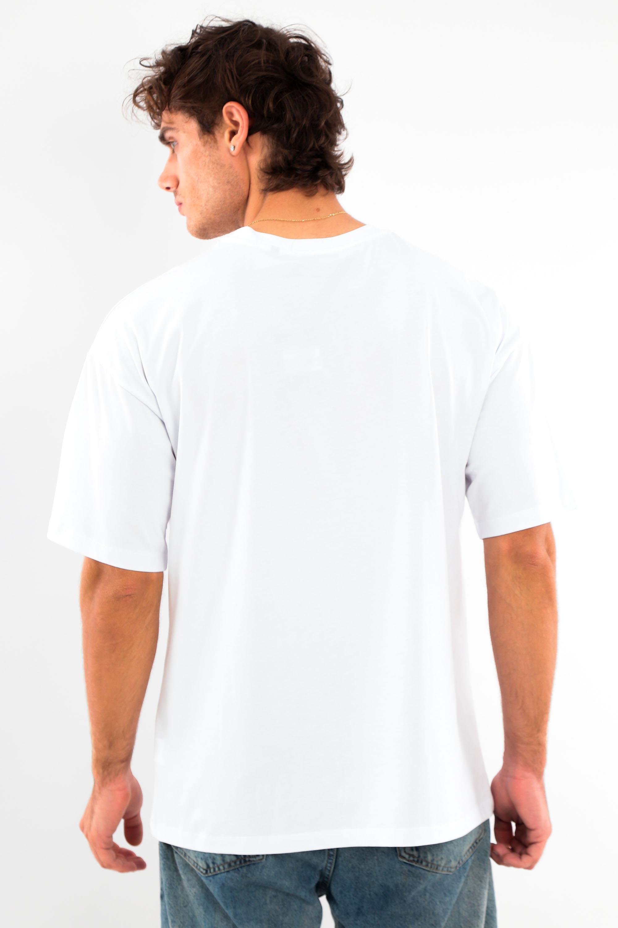 Trend42plus Büyük Beden Oversize Fit %100 Pamuk Beyaz T-shirt