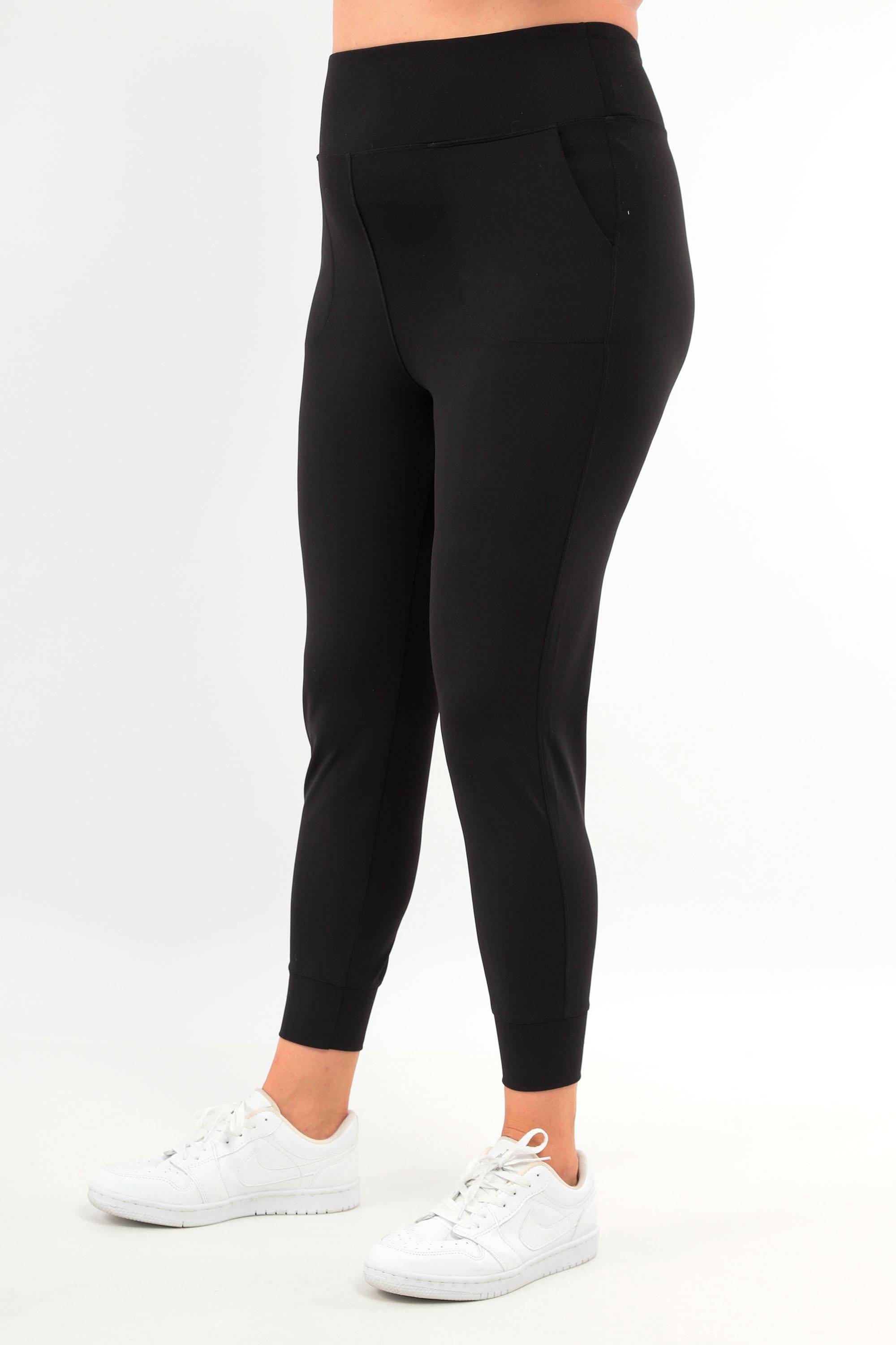 Trend42plus Kadın Yüksek Bel Jogger Eşofman Altı Siyah Joggers