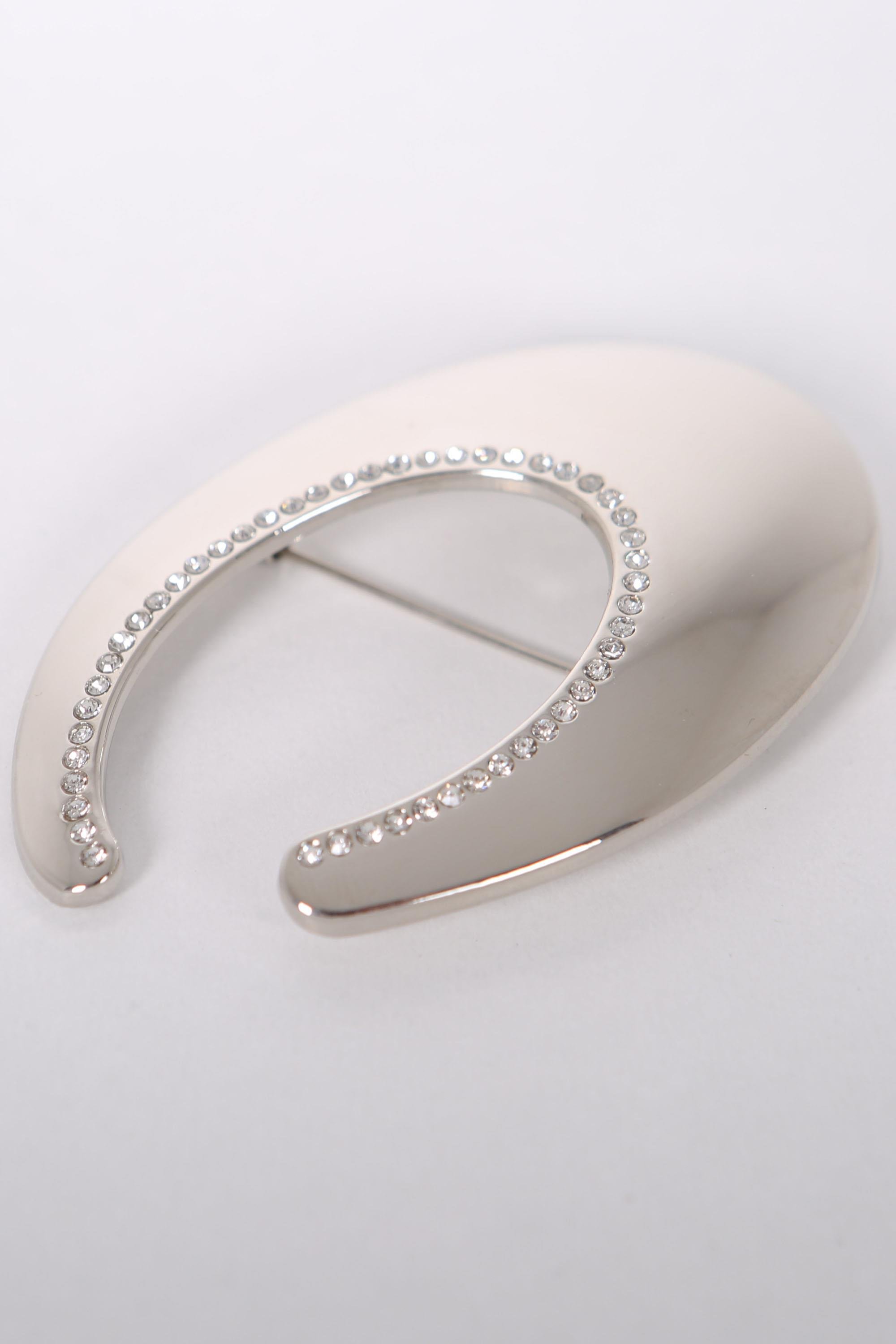 Trend42plus Tasarım C Taşlı Gümüş Broş