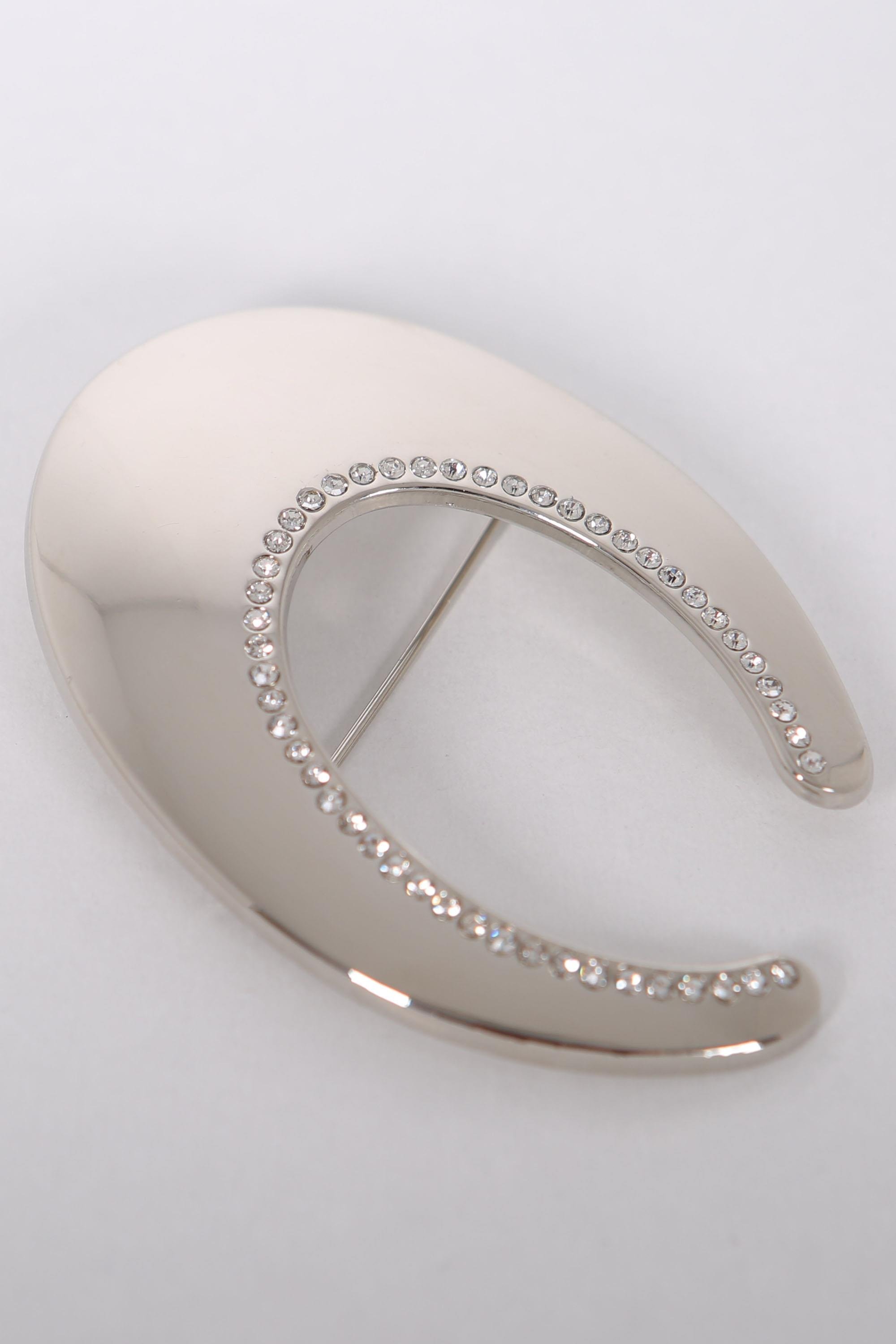 Trend42plus Tasarım C Taşlı Gümüş Broş