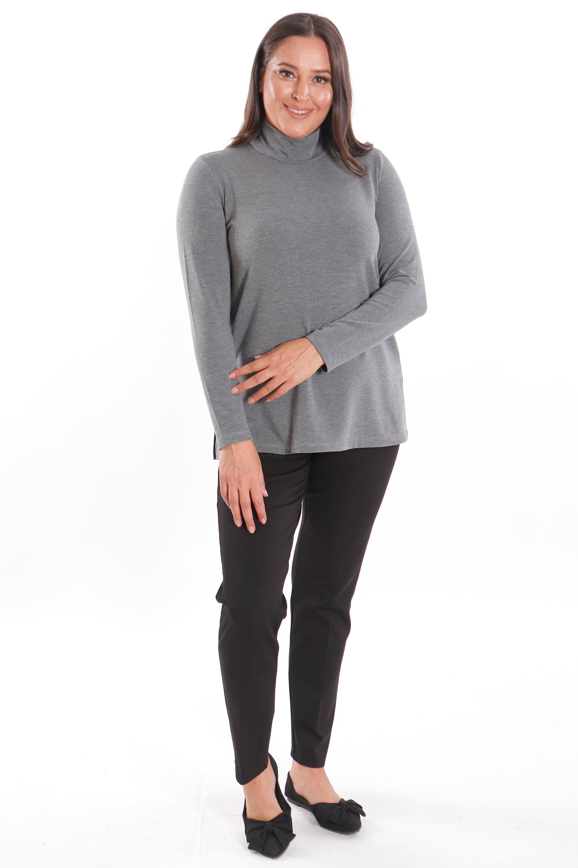 Yarım Balıkçı Antrasit Triko