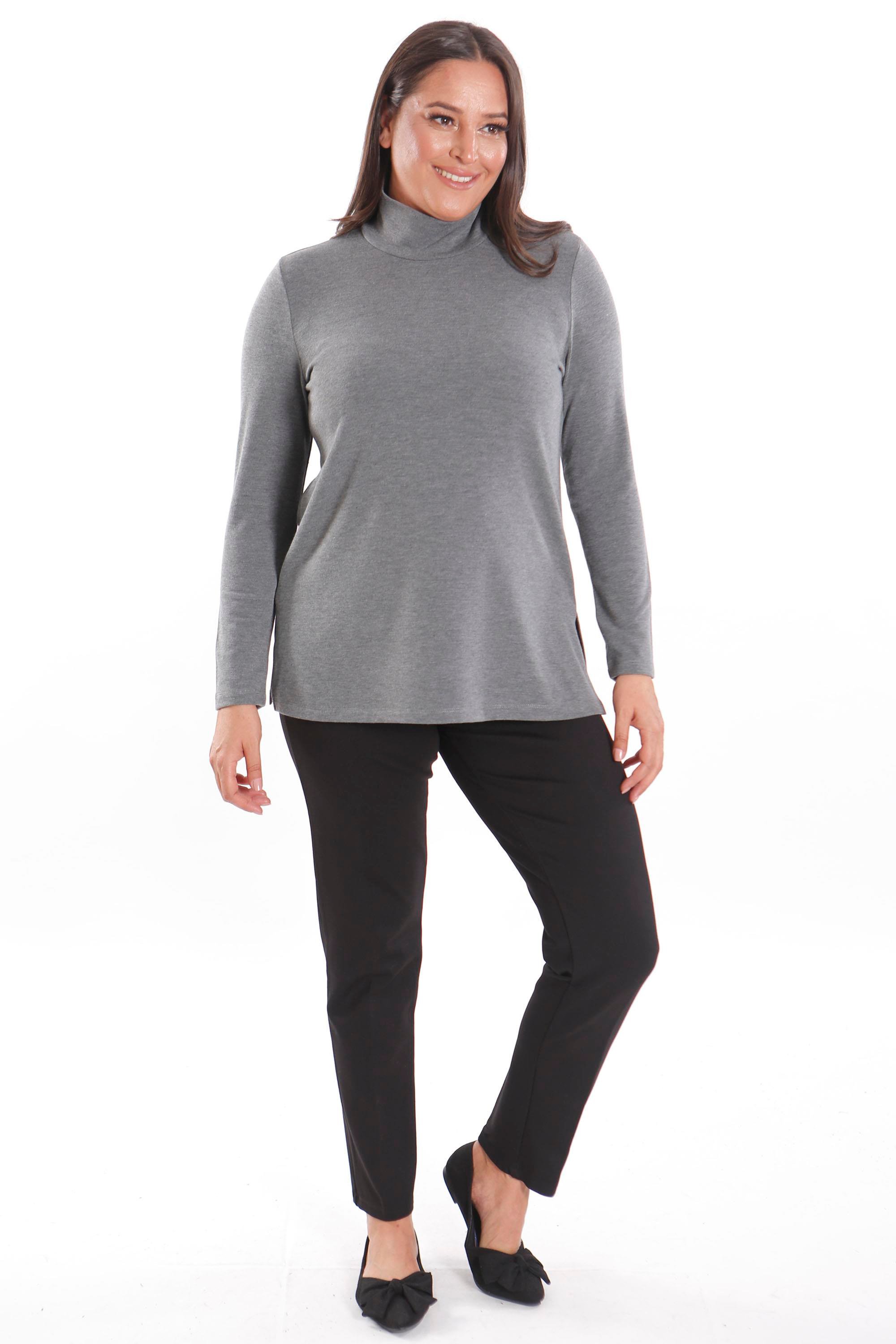 Yarım Balıkçı Antrasit Triko