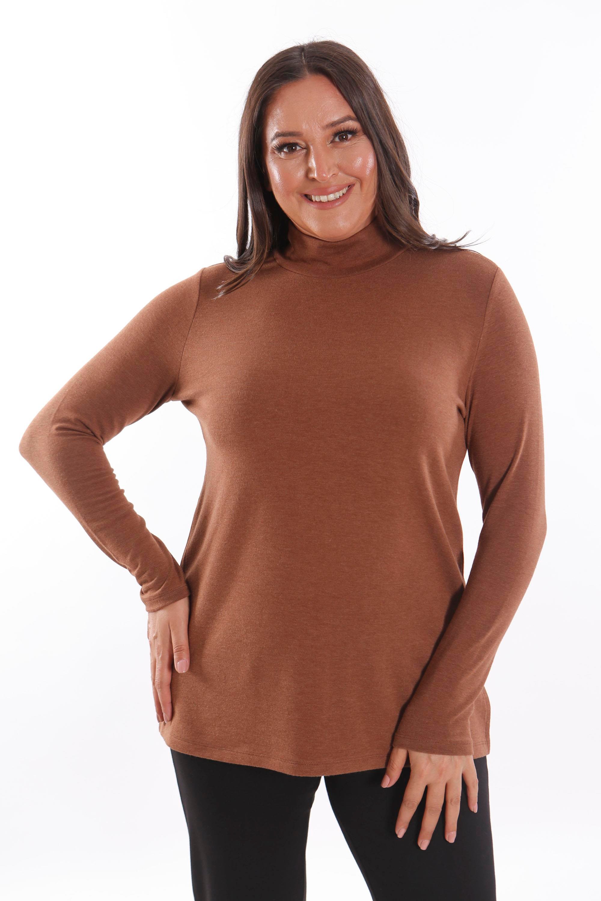 Yarım Balıkçı Kahverengi Triko