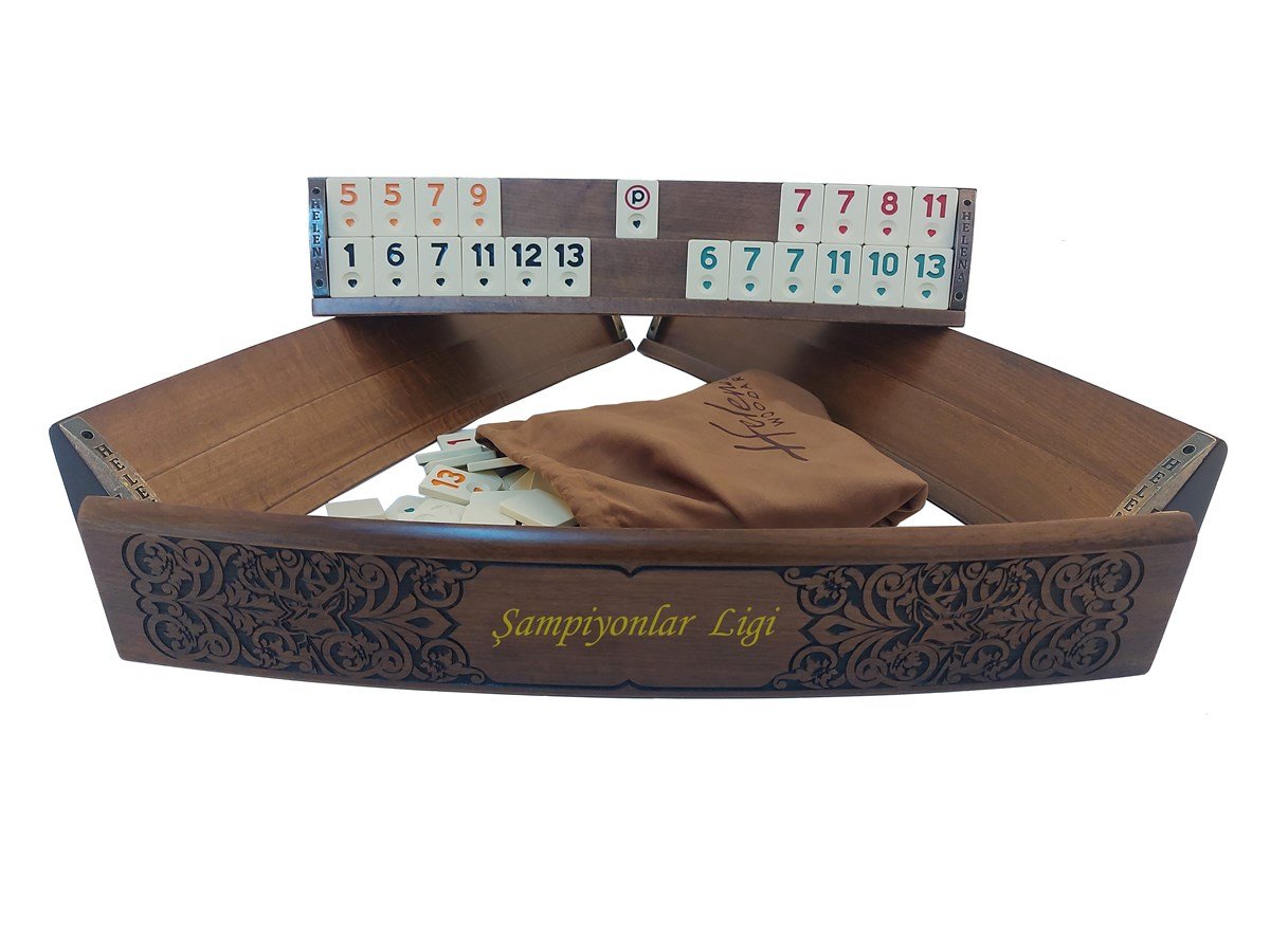 AHŞAP OVAL OKEY TAKIMI GEYİK MOTİFLİ Helena Wood Art2638.60