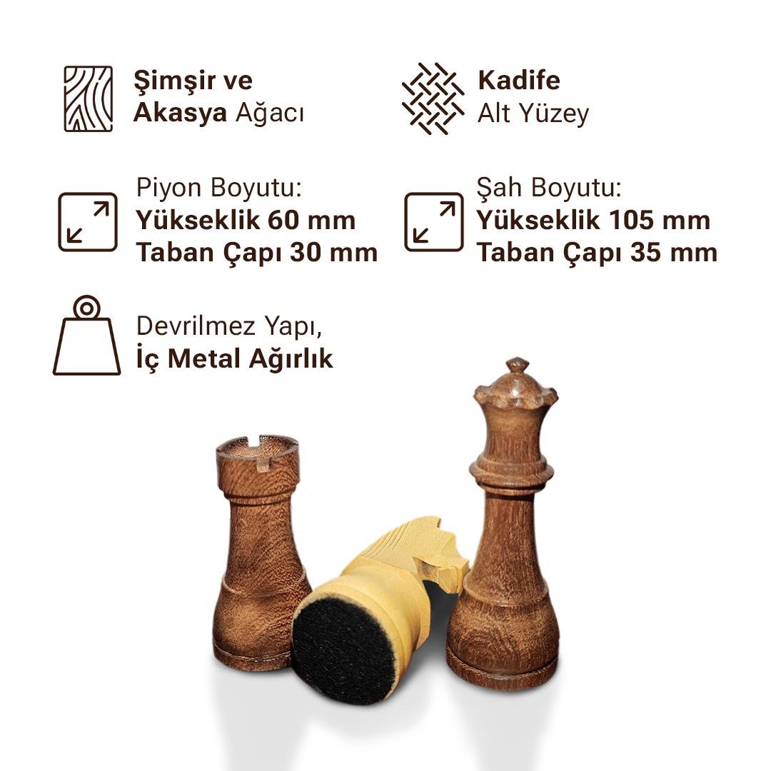 Ahşap Satranç Figürleri (105 mm)SEDEFDÜNYASI17670