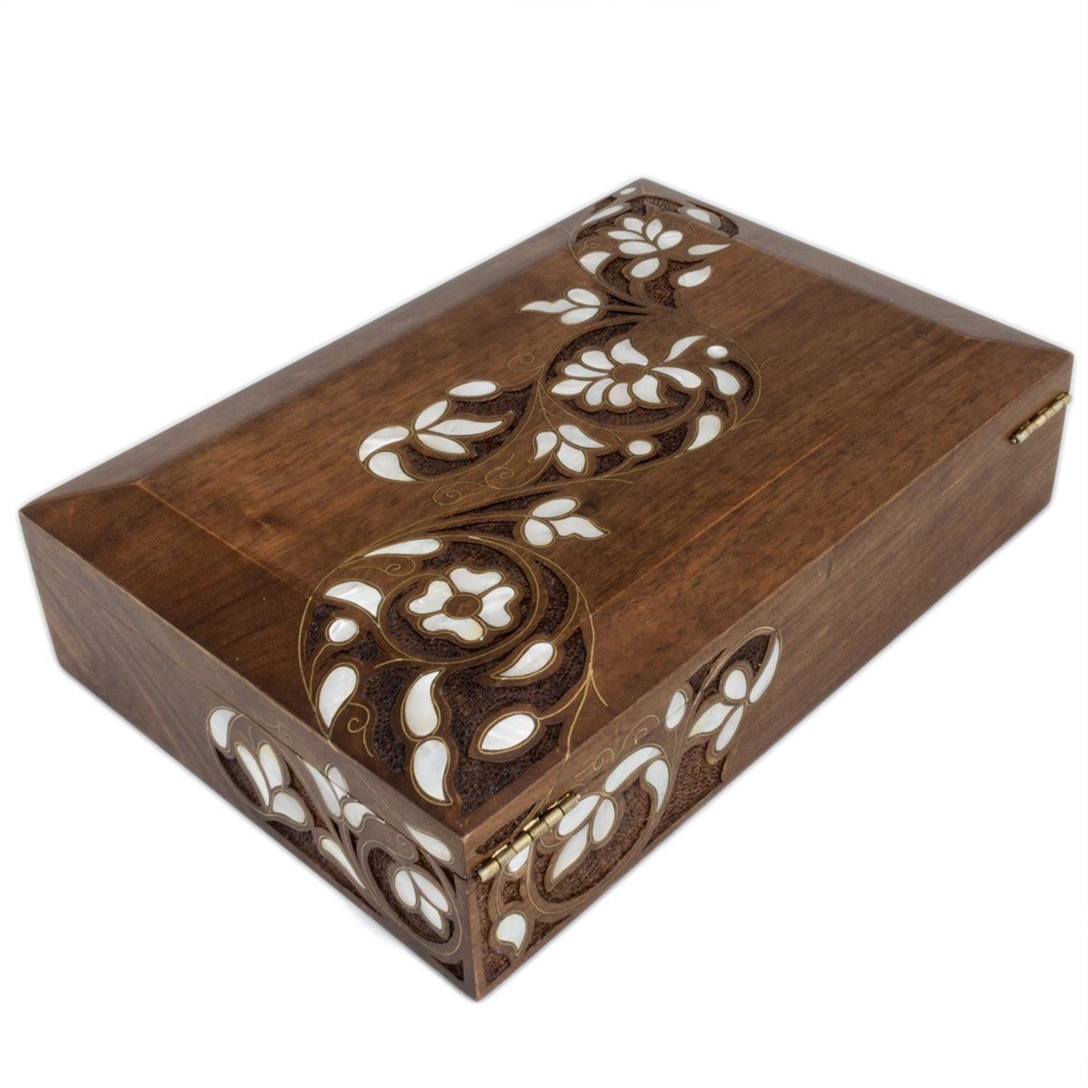 AHŞAP SEDEFLI  KUTU (32x22,7.5 cm)Helena Wood Art2738