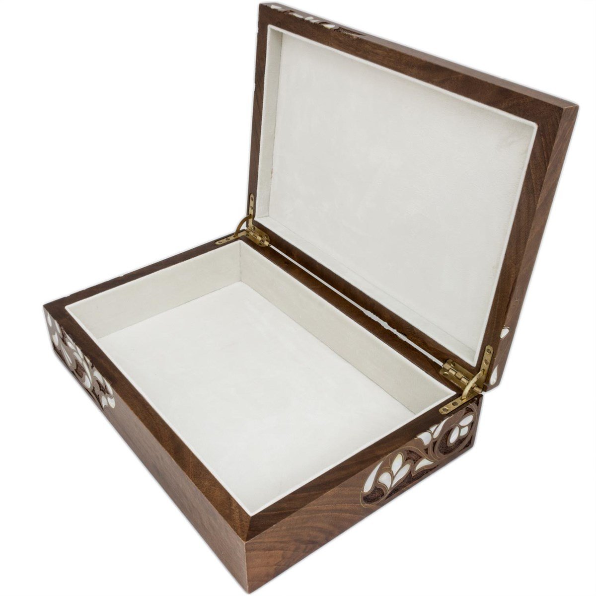 AHŞAP SEDEFLI  KUTU (32x22,7.5 cm)Helena Wood Art2738