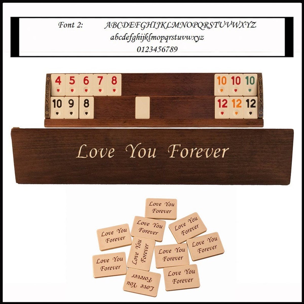 VIP Straight Rummy Set | Personalized Straight Rummy Cube Game SetHelena Wood Art2646
